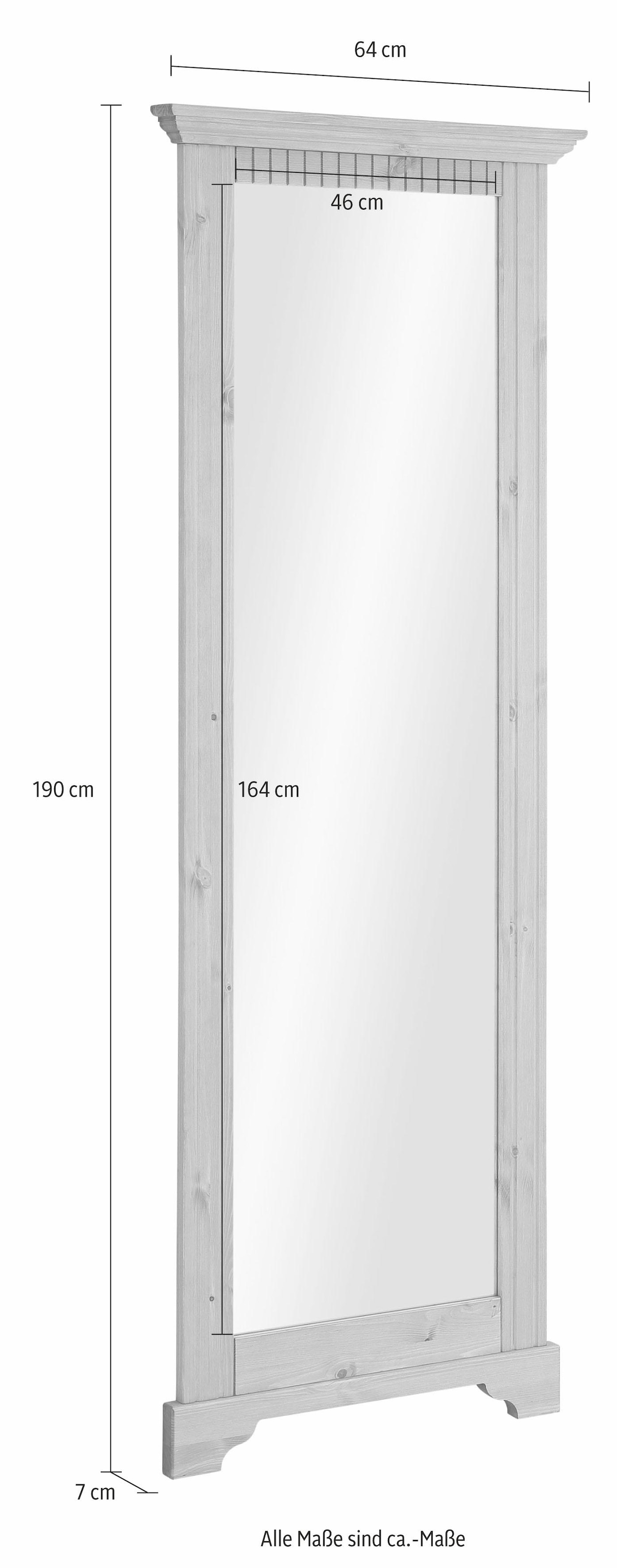 GOODproduct Spiegel »Rustic« Rahmen in Kiefer massiv, Höhe 190 cm, mit Zierfräsungen