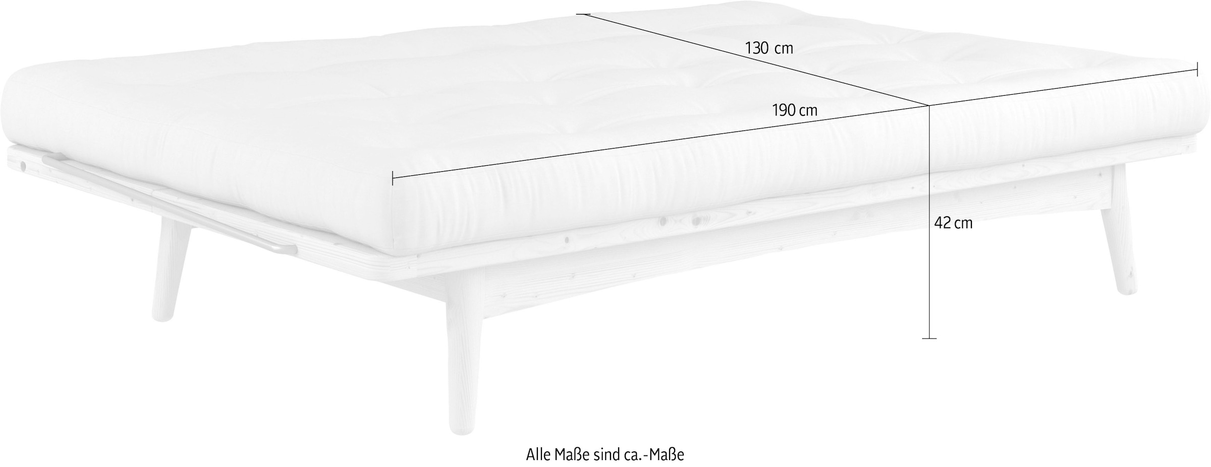 Karup Design Schlafsofa »Folk« aus massiven Kiefernholz, inkl. Futonmatratze