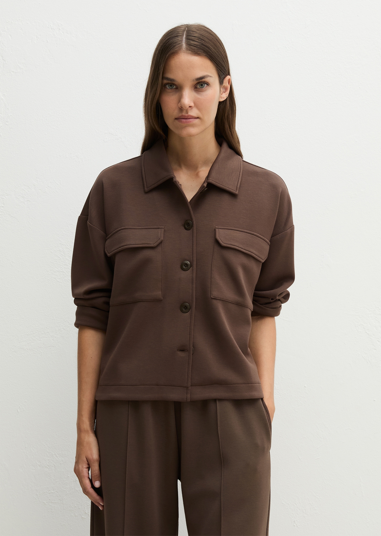 Marc O'Polo T-shirt coupe ample, manches longues, pour vêtements d'intérieur, en jersey,