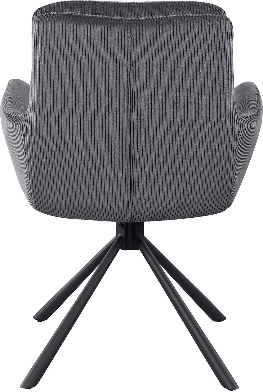 SalesFever Esszimmerstuhl »Pizzo Eleganter Armlehnstuhl« () 1 Stk.Cord-Esszimmersessel mit 360° Drehkomfort