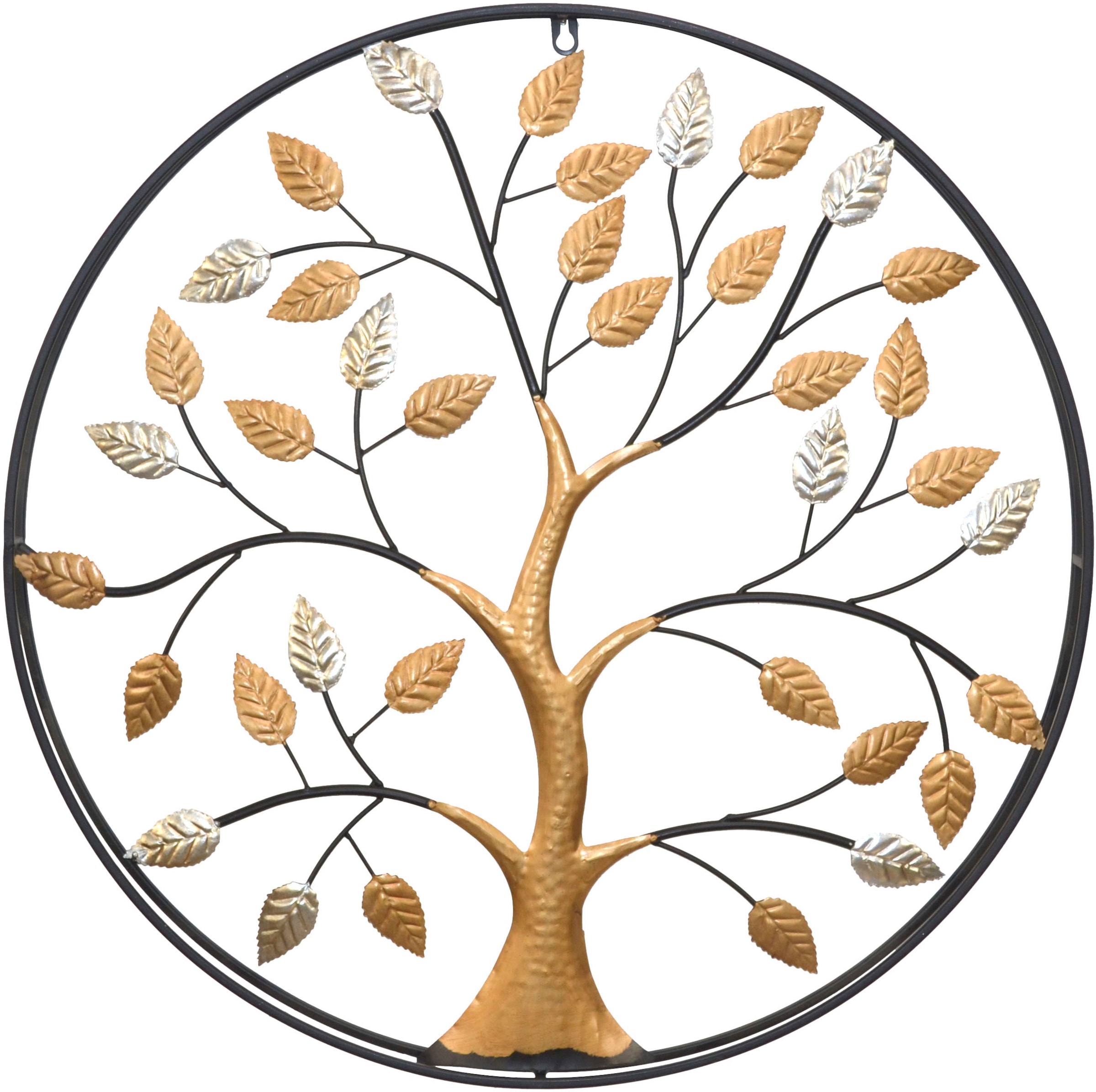 HOFMANN LIVING AND MORE Wanddekoobjekt »Wanddekoration« Baum aus Metall, mit Rahmen