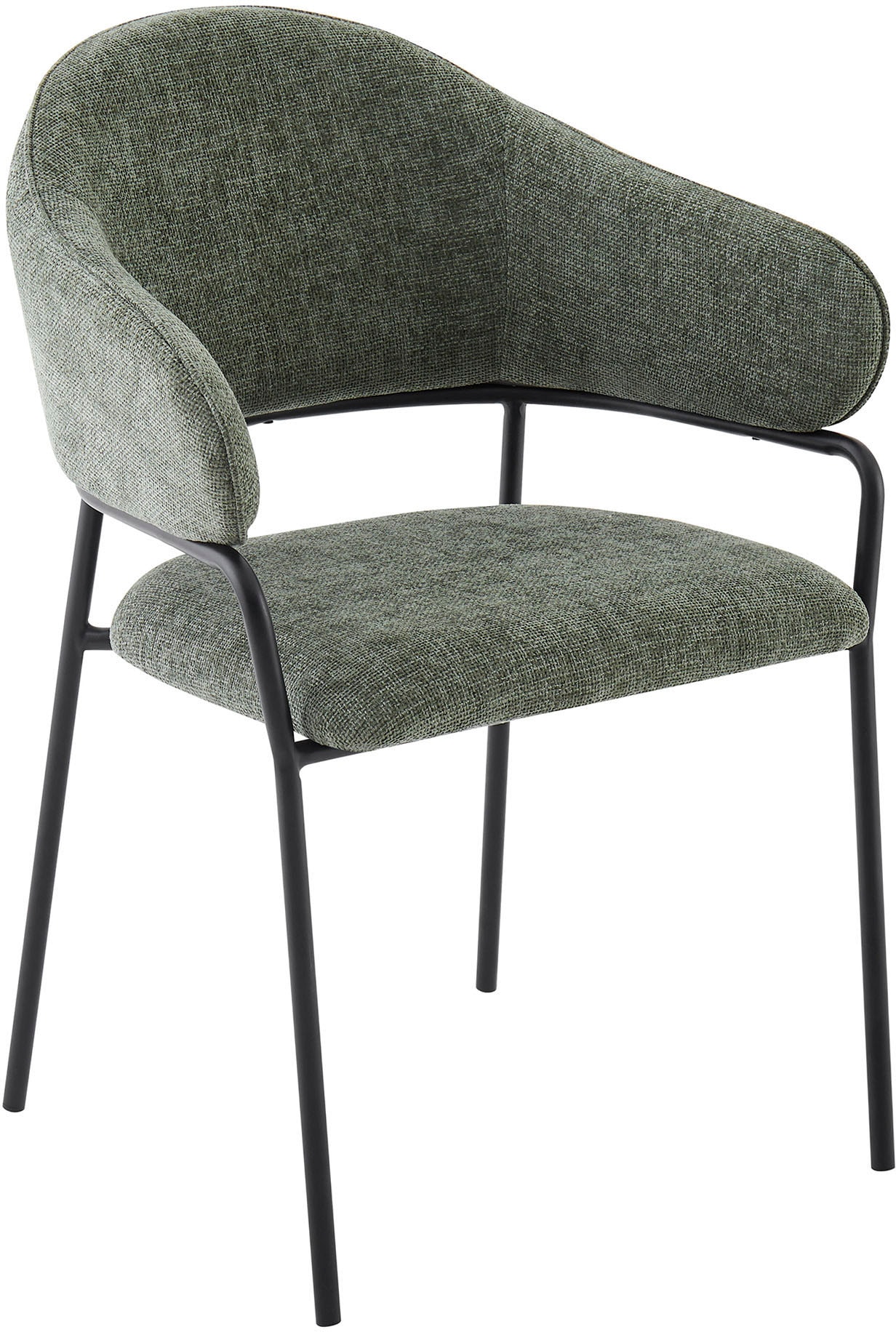 byLIVING Esszimmerstuhl »Curve« (Set) 2 Stk.moderner Stoff Stuhl mit gemütlichem Sitzkomfort, verschiedene Farben.