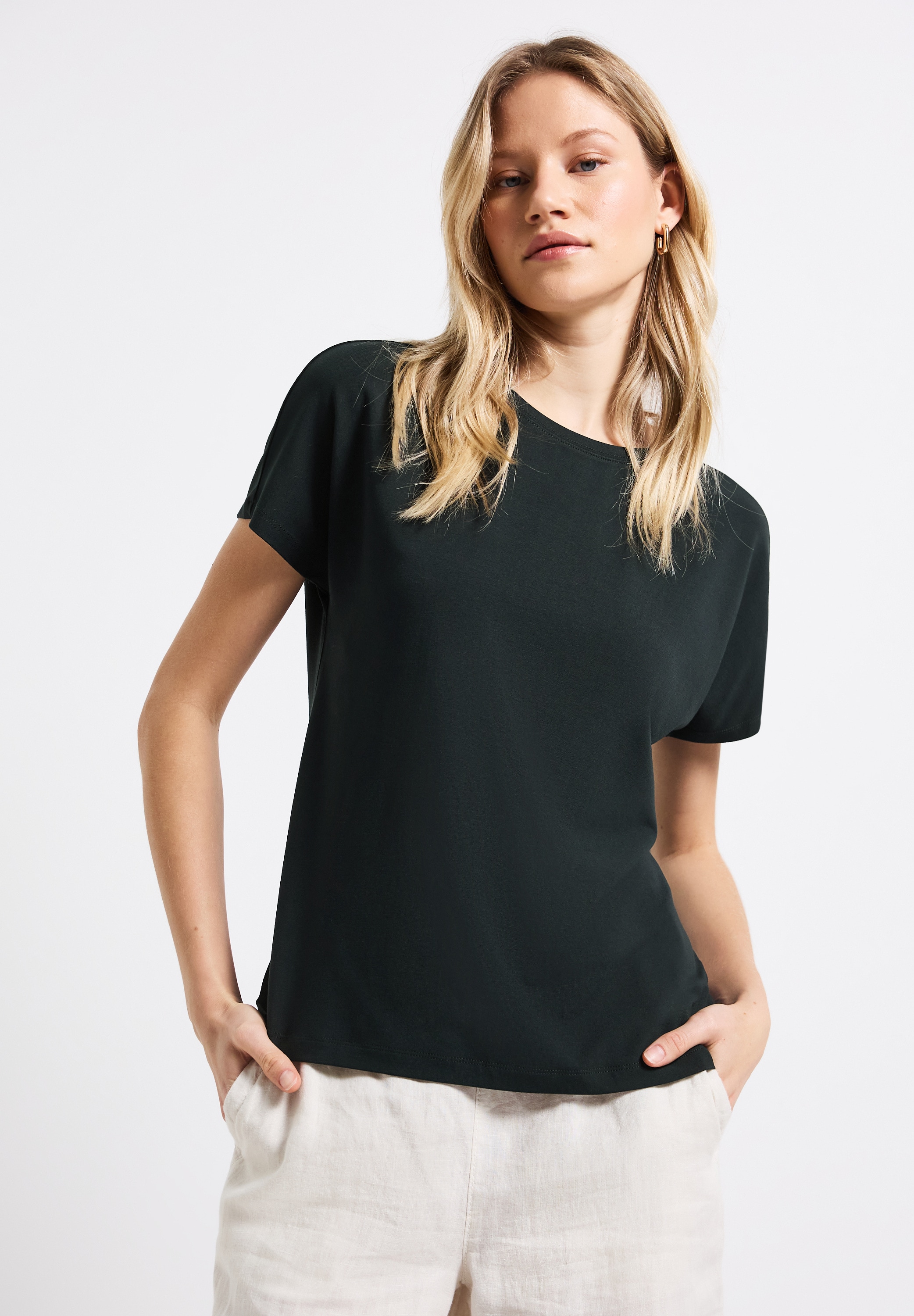 STREET ONE Shirttop »Style Crista« mit hängenden Schultern