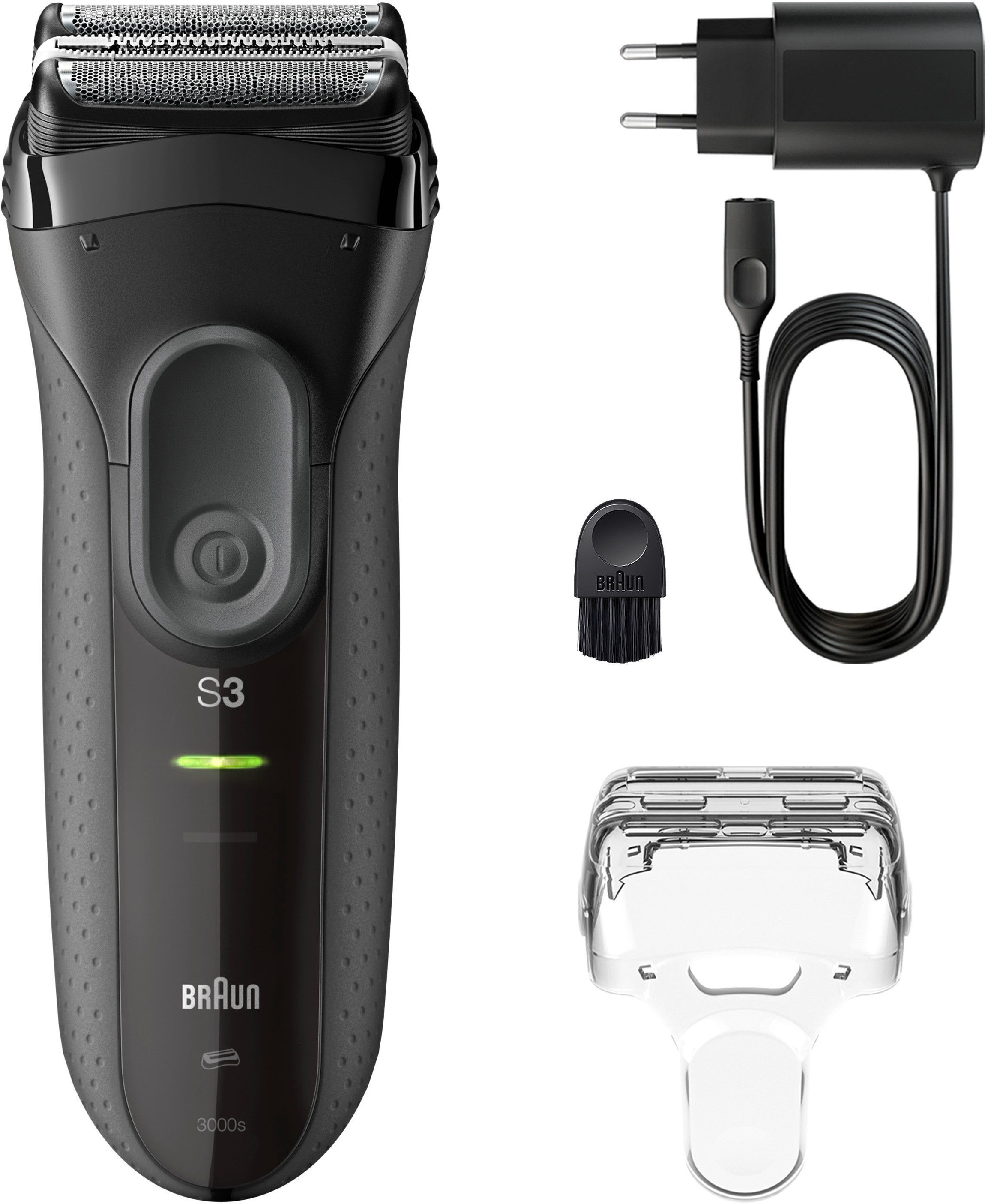 Braun Rasoirs électriques »Series 3+ 3000s« 3 lames flexibles, micro-peigne efficace pour la tondeuse centrale