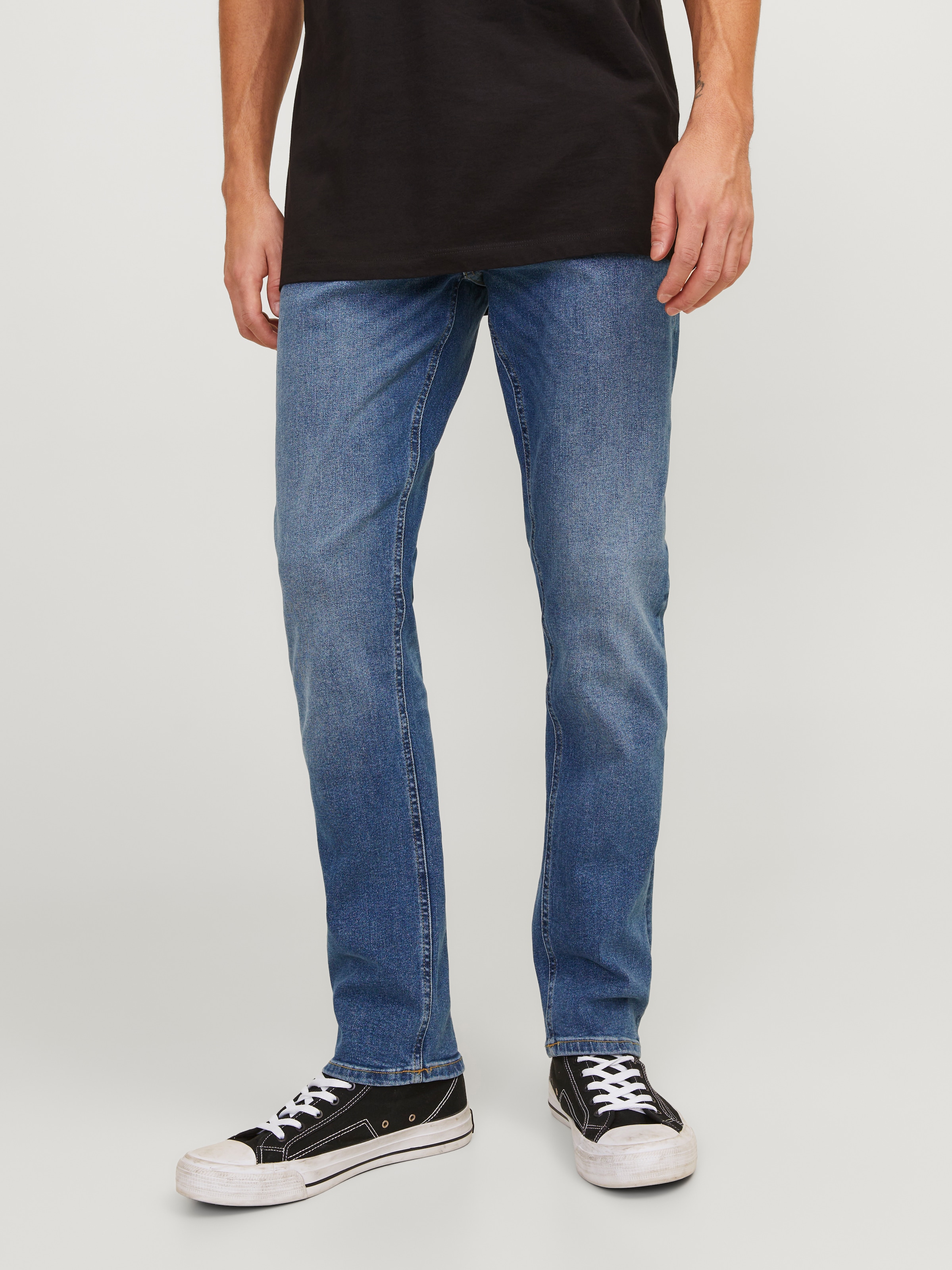Jack & Jones Slim-fit-Jeans »JJIGLENN Jeans mit schmaler Beinform und Stretch für Komfort«, Denim/Jeans, modisch, slim fit, Baumwollmischung
