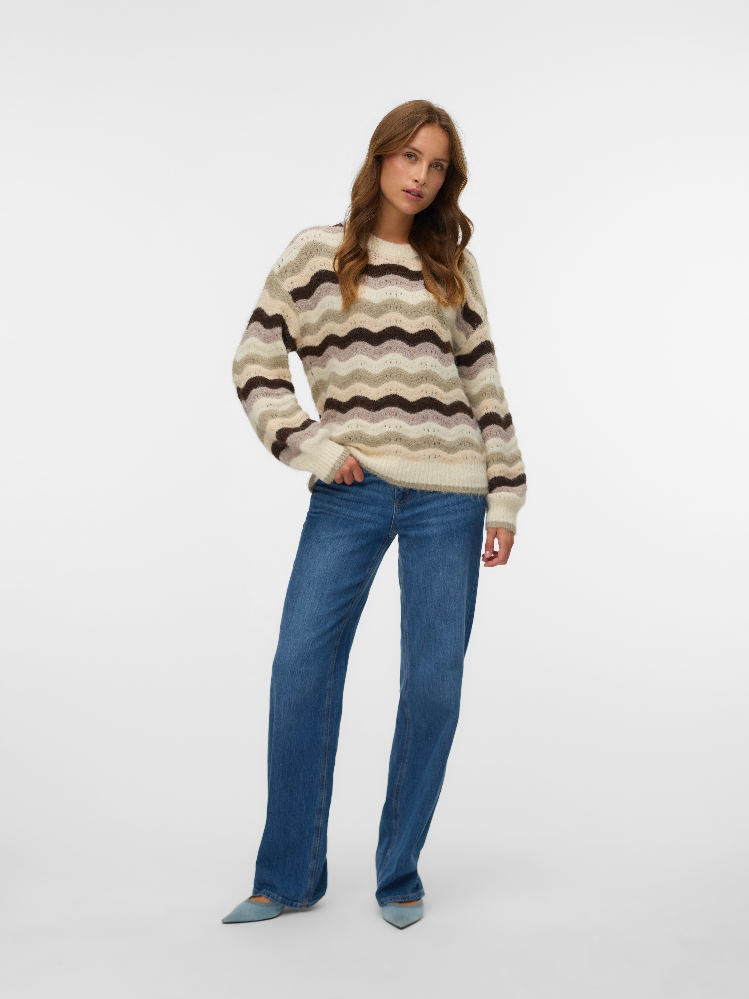 Vero Moda Pull en tricot »VMDOJA LS O-NECK PULLOVER BOO«