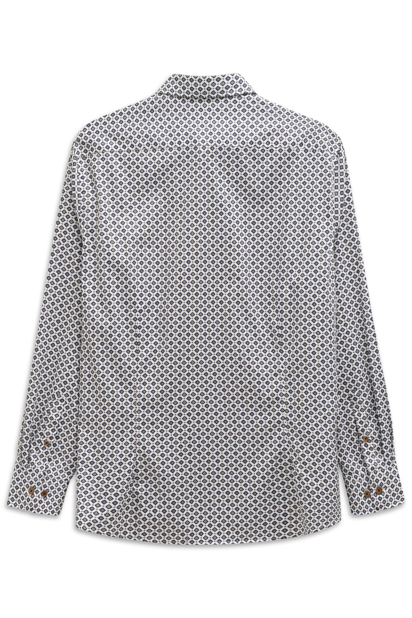 bugatti Langarmhemd »Modern Fit« mit Rauten-Muster und Easy-Care Funktion