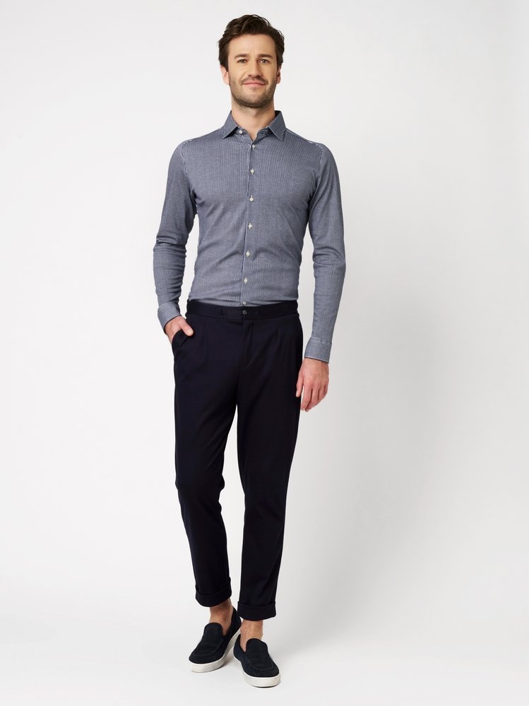 DESOTO Chemise à manches longues »Casual Kent 1/1« Jerseyhemd, Kentkragen, Slim Fit