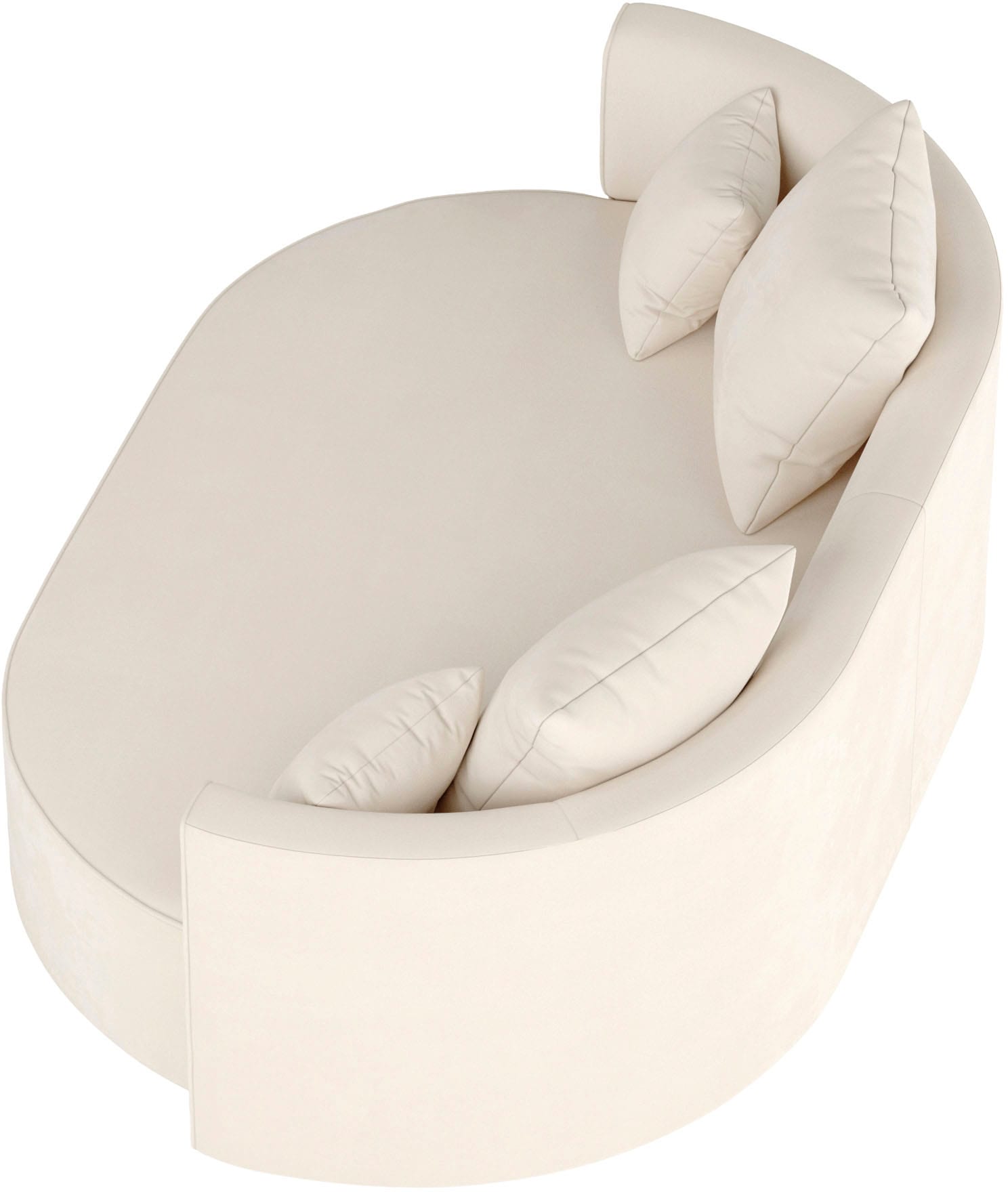 LeGer Home by Lena Gercke 2,5-Sitzer »ISALIE, rundes Loungesofa, mit Kissen, perfekt gepolstert« moderne Stoffe, mit 4 Zierkissen, extra grosse Sitzfläche