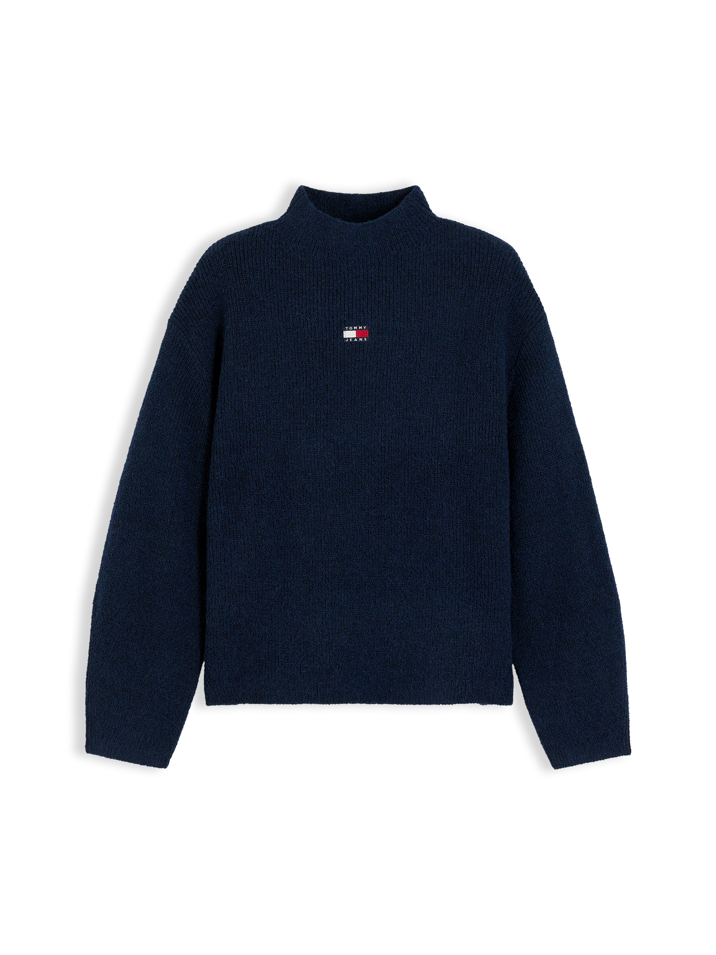 Tommy Jeans Pull à col montant »TJW MOCKNECK BADGE SWEATER EXT« Materialmix mit Alpaka