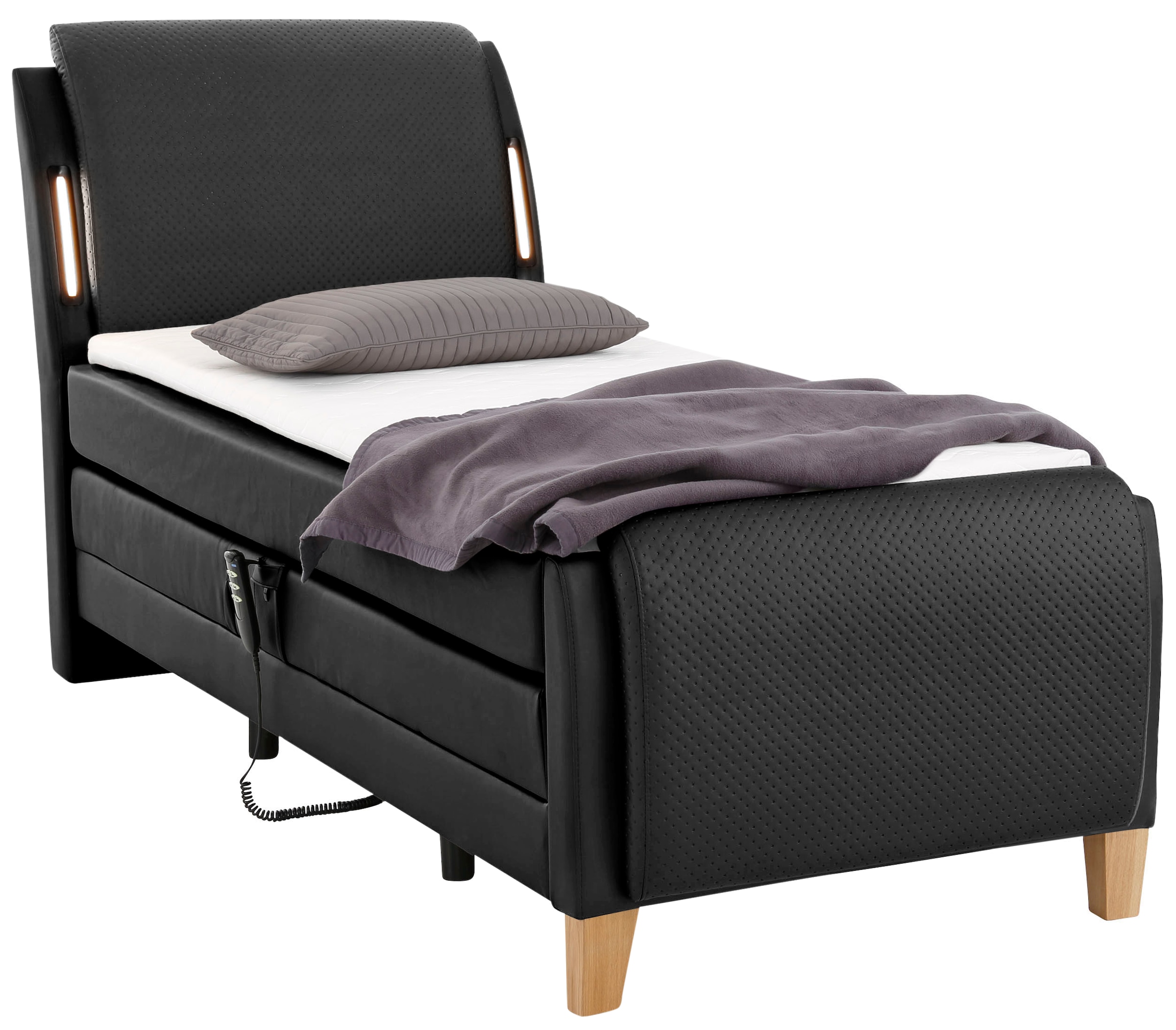 Home affaire Lit boxspring »Messina2« confort allongé réglable électriquement