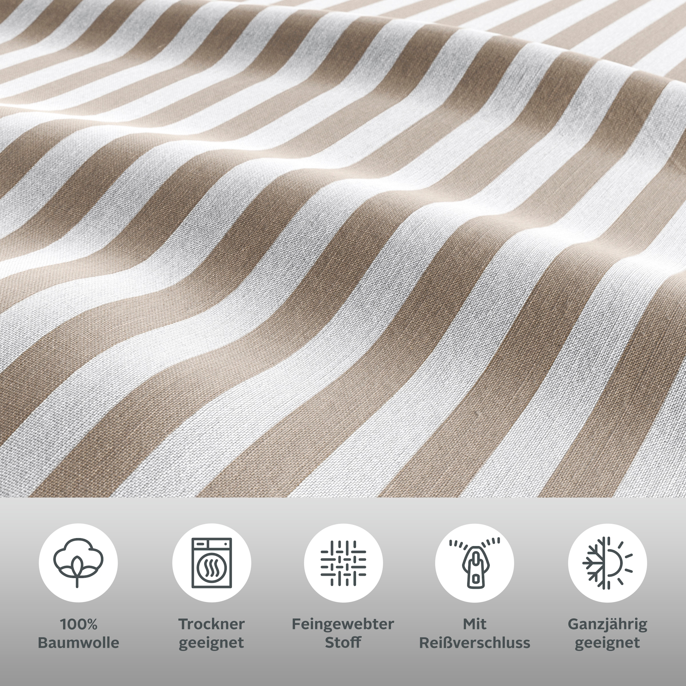 LeGer Home by Lena Gercke Bettwäsche »Linnea« 2 tlg. aus 100% Baumwolle , Streifendesign