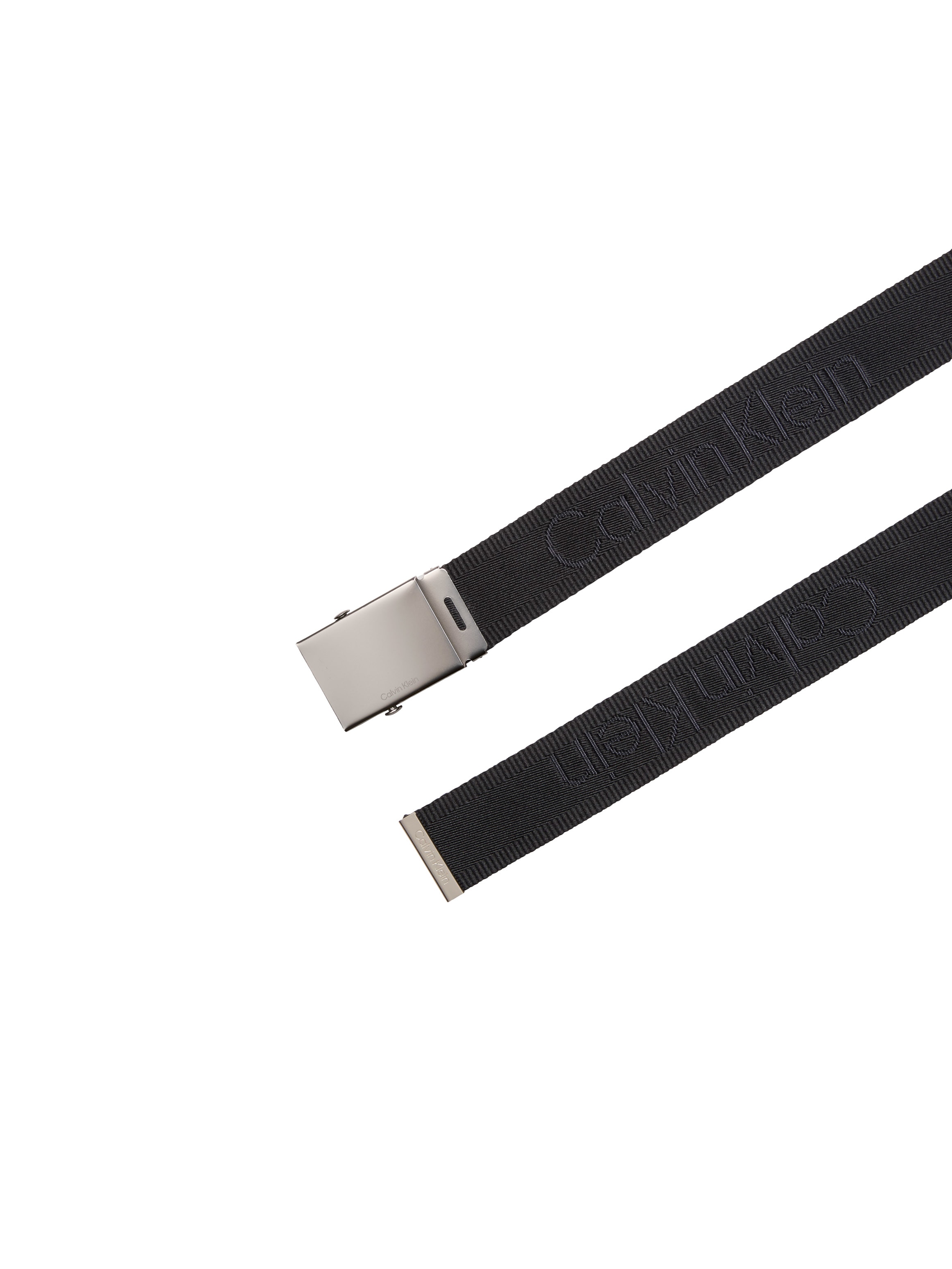 Calvin Klein Stoffgürtel »LOGO WEBBING PLAQUE 38MM FIXED« Grössenverstellbar mit Metallschliesse