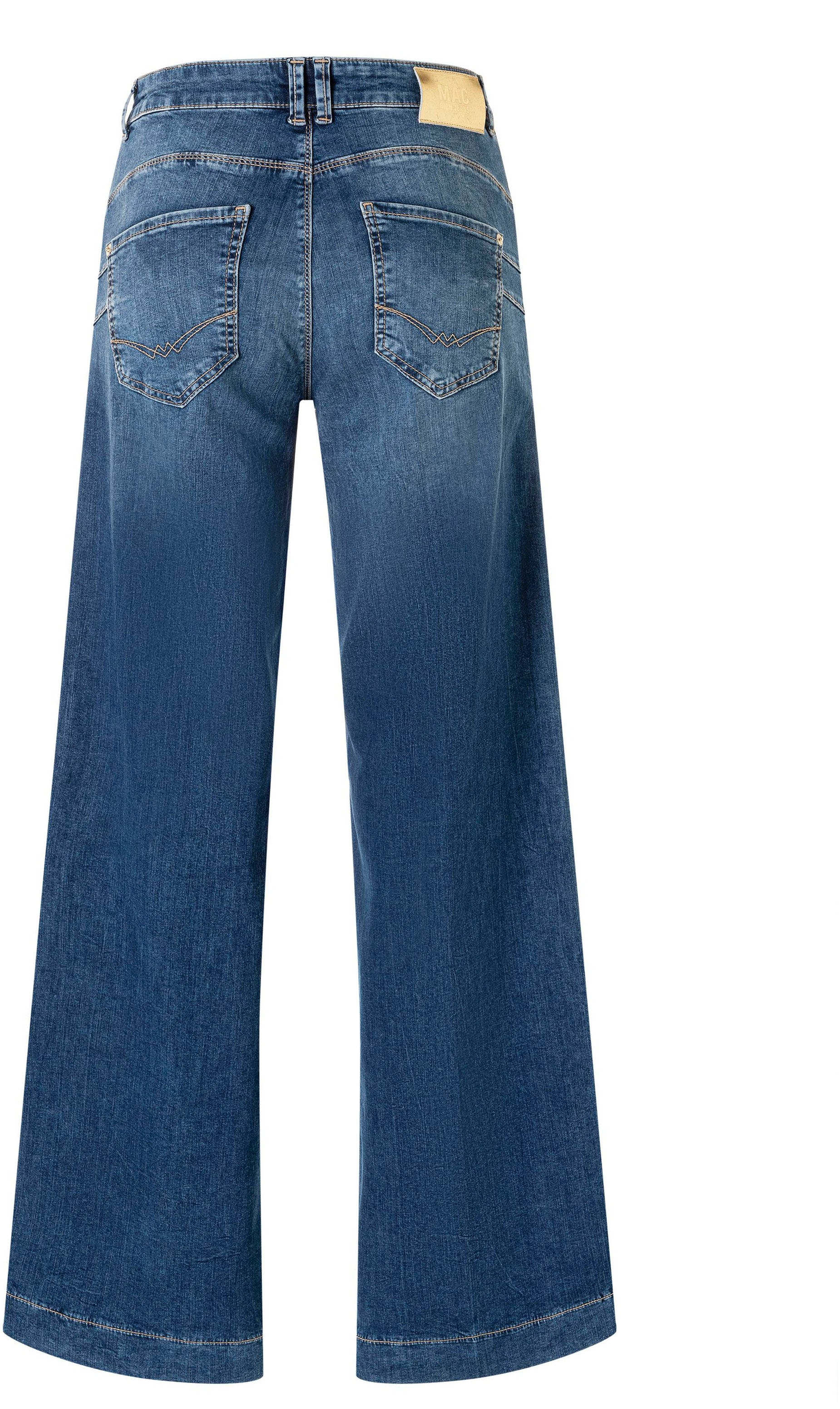 MAC Stretch-Jeans »RICH PALAZZO« Naht-Details an den Gesässtaschen