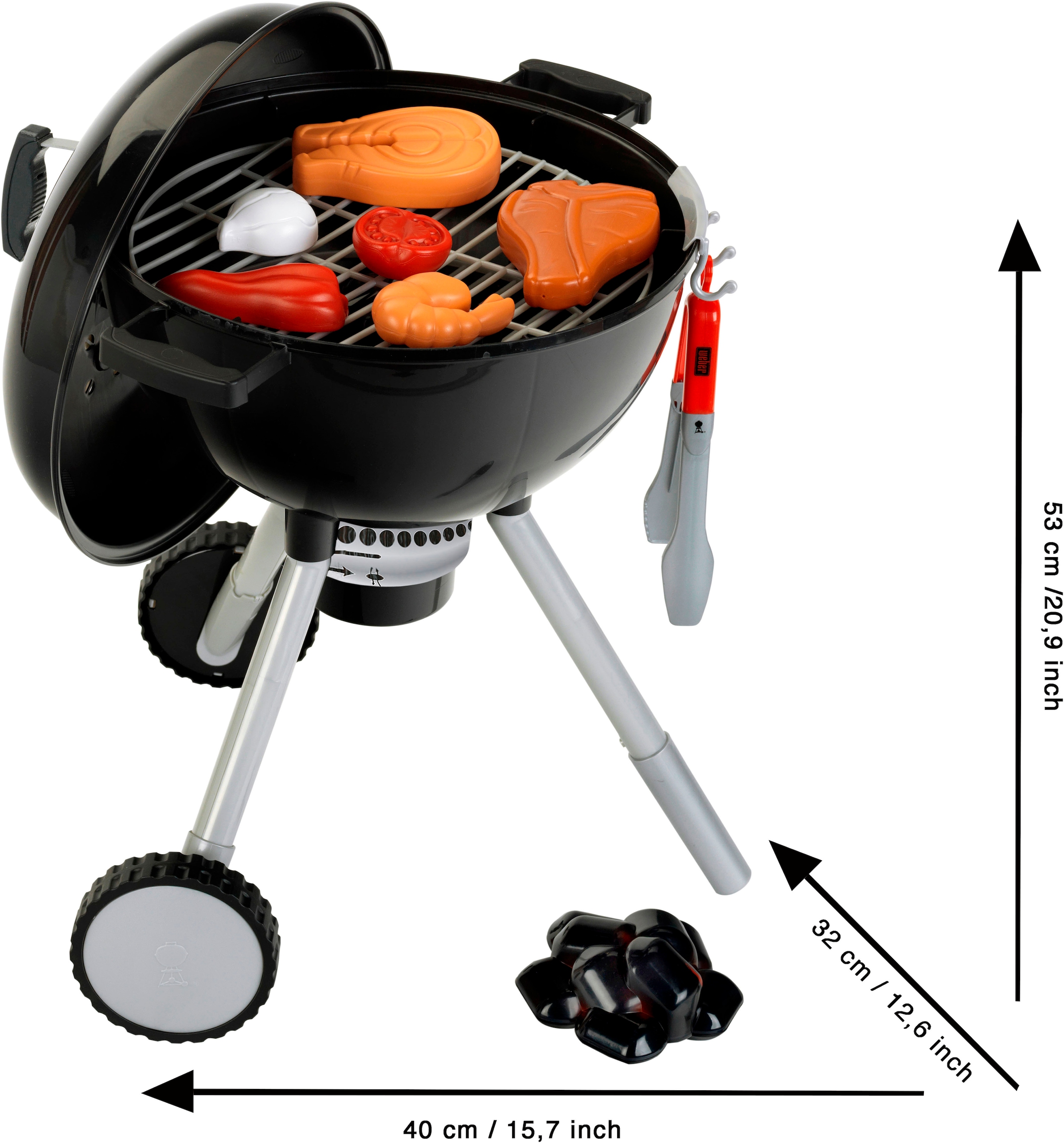 Klein Kinder-Küchenset »Weber Spiel-Kugelgrill One Touch Premium« mit Licht und Sound, Made in Germany