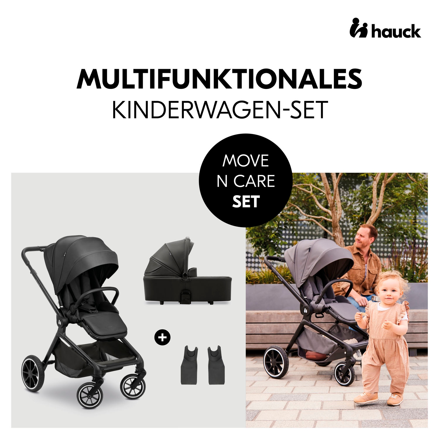 Hauck Kombi-Kinderwagen »Move N Care Set« 22 kg belastbar bis 22 kg