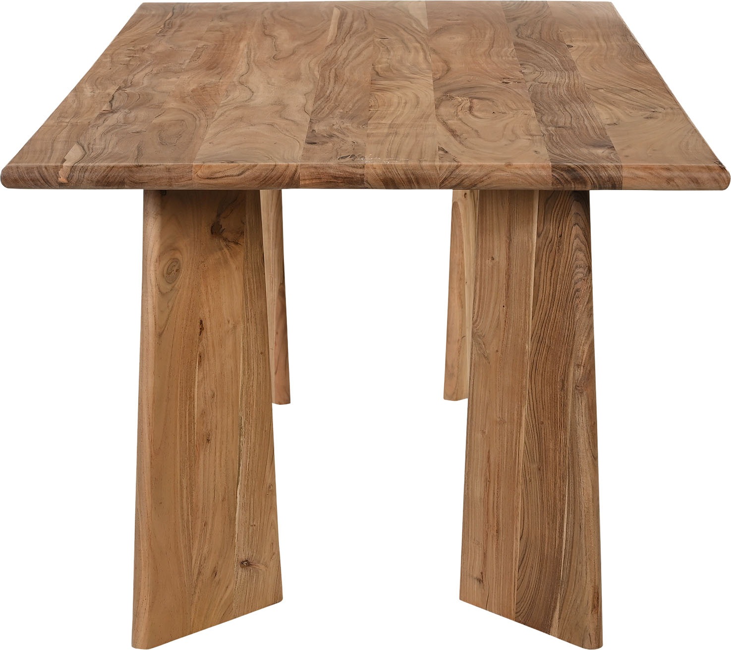 SIT Esstisch »Jakarta aus Akazie 200x100 cm mit asymmetrischem Holzgestell« 3 cm starke Akazienplatte mit abgerundeten Kanten