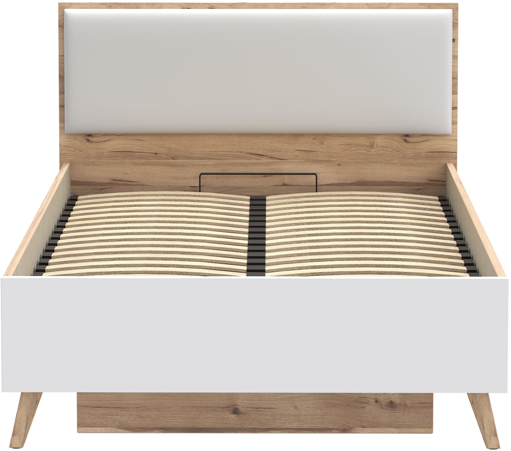 FORTE Stauraumbett »Vankka viel Stauraum, skandinavisches Design, Made in Europe« aufklappbarer Lattenrost, weitere Produkte zur Serie erhältlich
