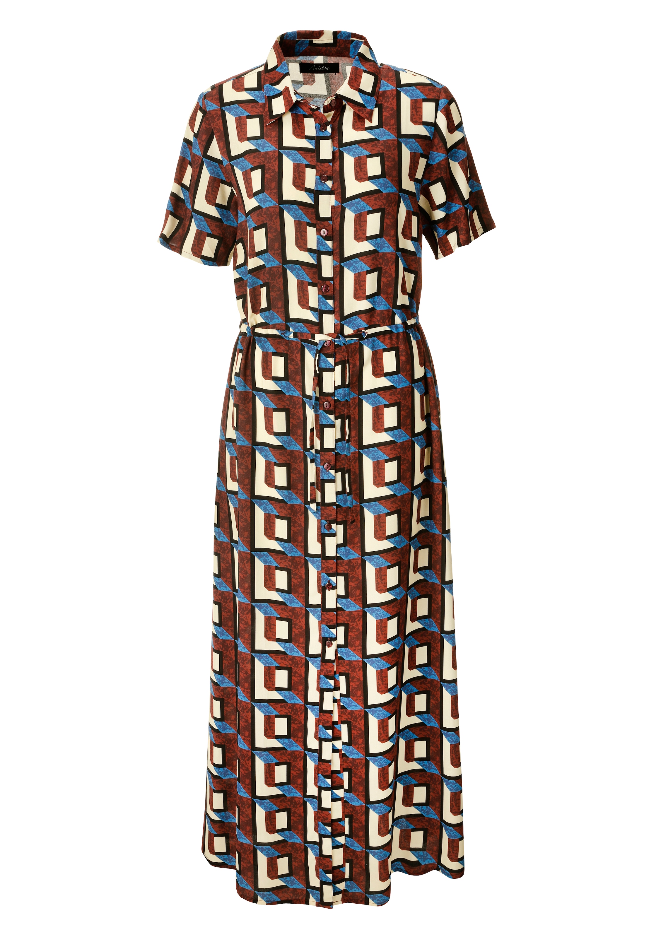 Aniston CASUAL Robe d'été mit trendfarbenem, grafischen Druck - NEUE KOLLEKTION