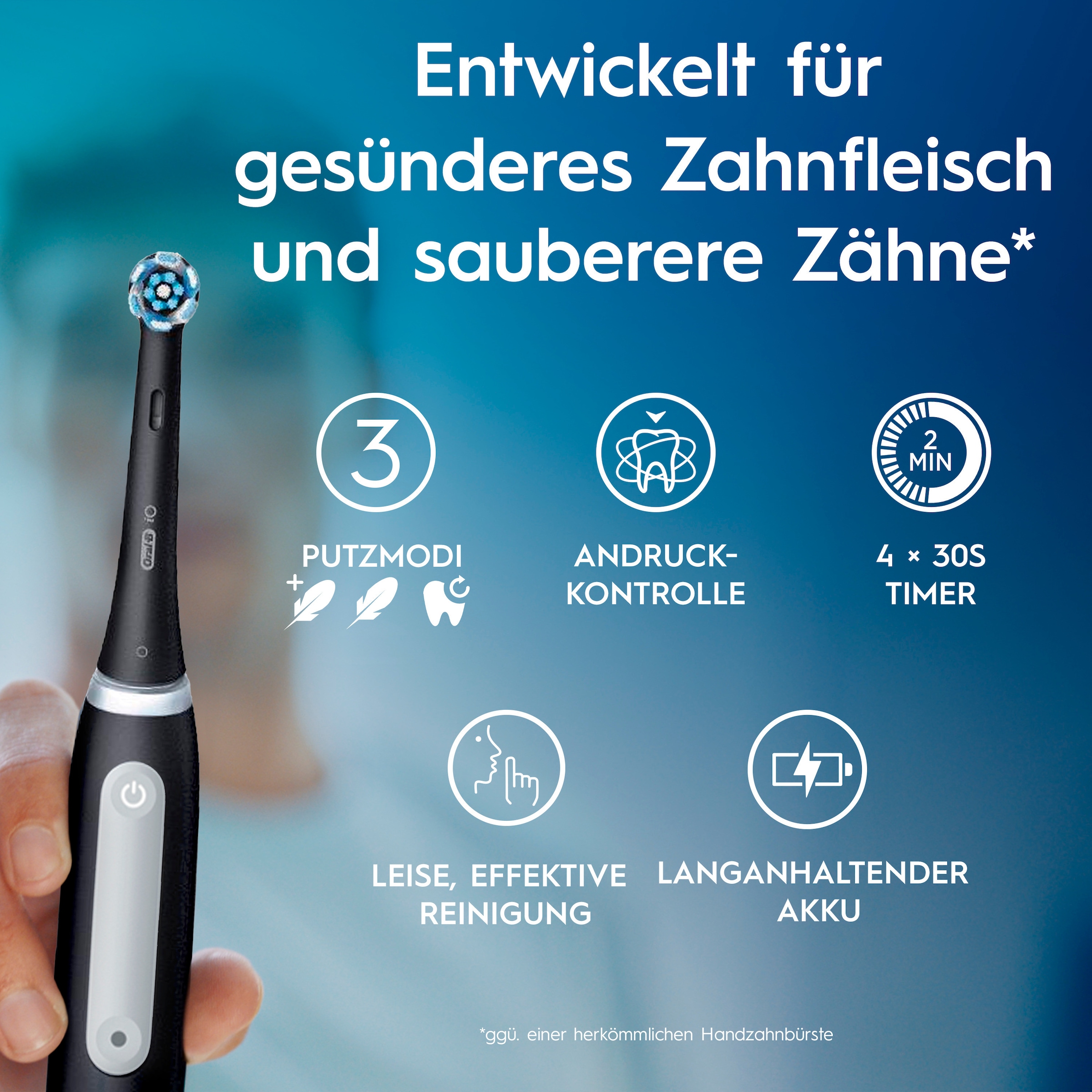 Oral-B Elektrische Zahnbürste »iO Series 3« 3 Stk. Aufsteckbürsten Geschenkedition, Magnet-Technologie, Reise-Etui