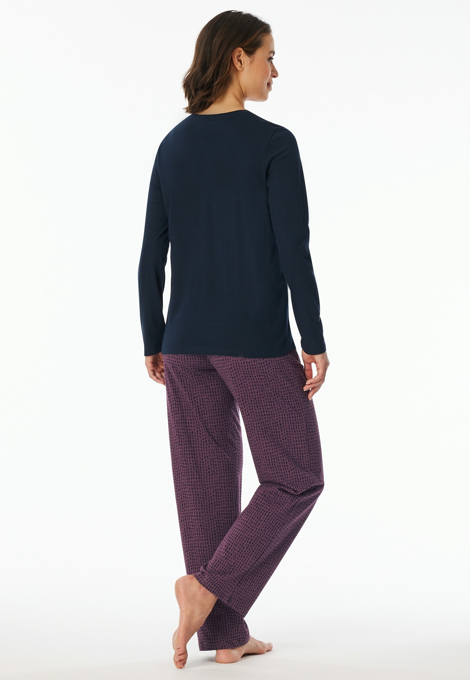 uncover by SCHIESSER Schlafanzug »Uncover Nightwear« 2 tlg. Baumwolle, Single Jersey-Qulität, langärmelig, bequem, atmungsaktiv