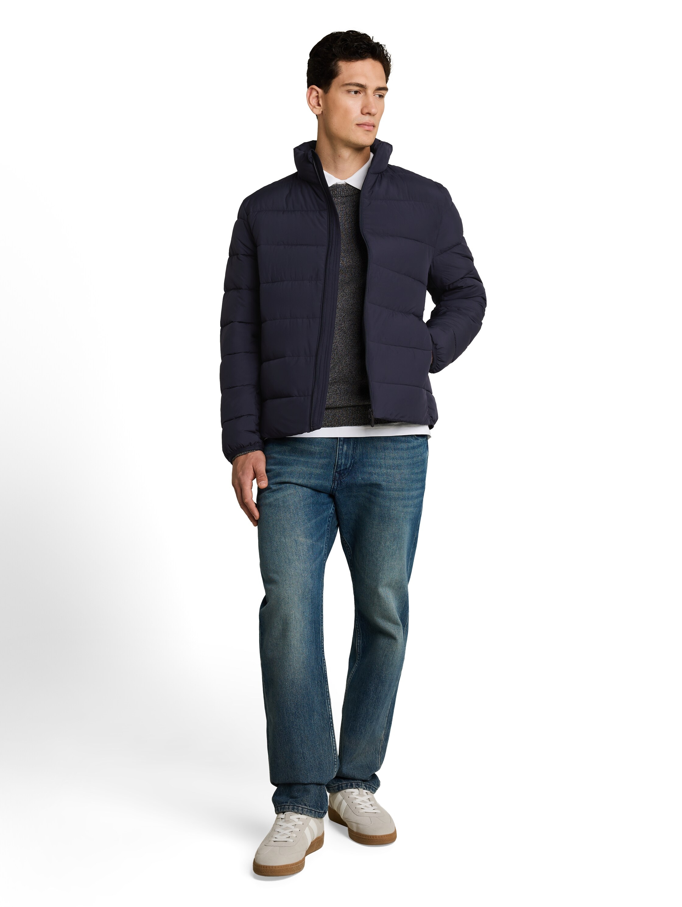 TOM TAILOR Denim Steppjacke mit Reissverschluss, aus Polyester