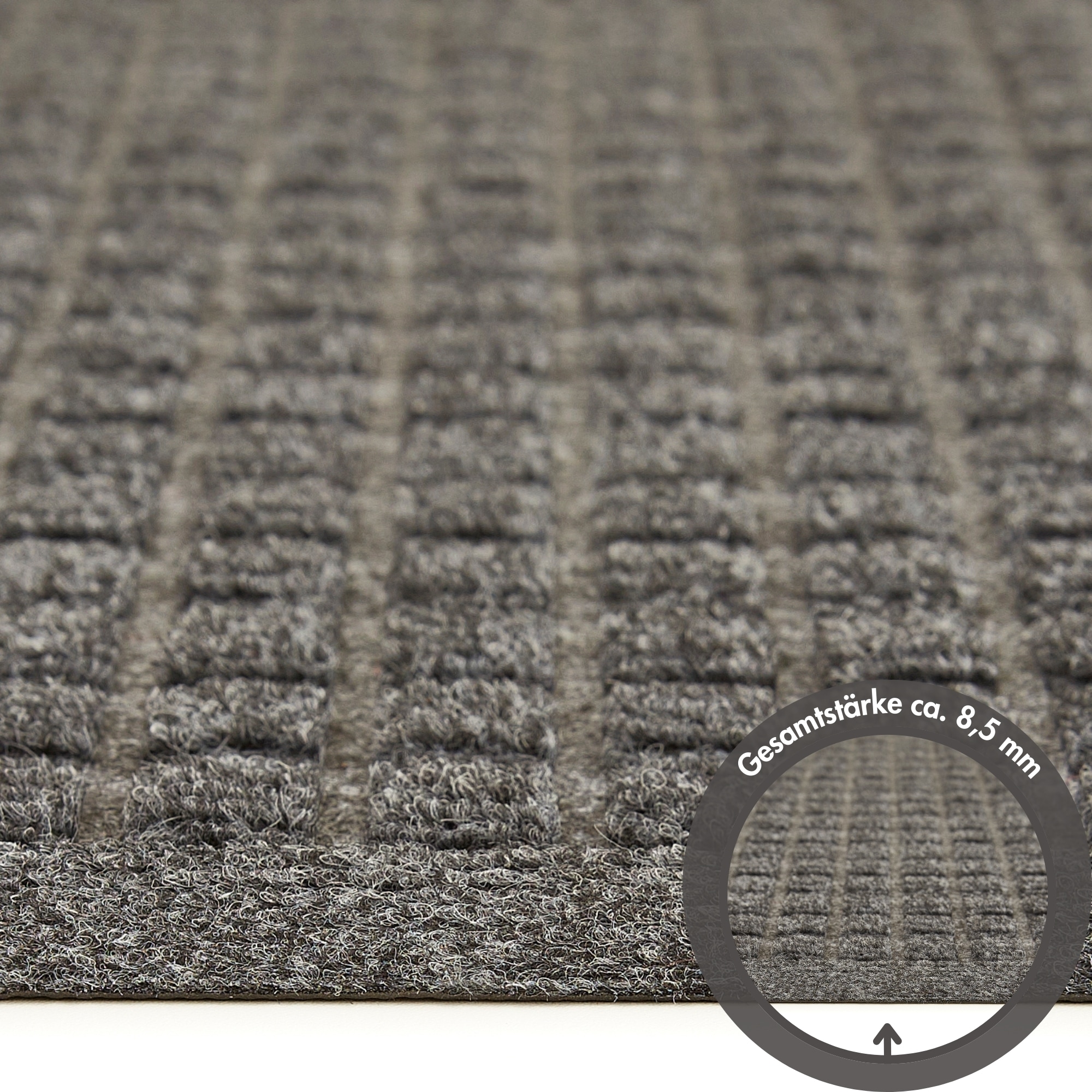 Andiamo Tapis de sol »Kenora« Rectangulaire 8,5 mm Höhe Schmutzfangmatte, robust, waschbar, Türmatte, rutschhemmend