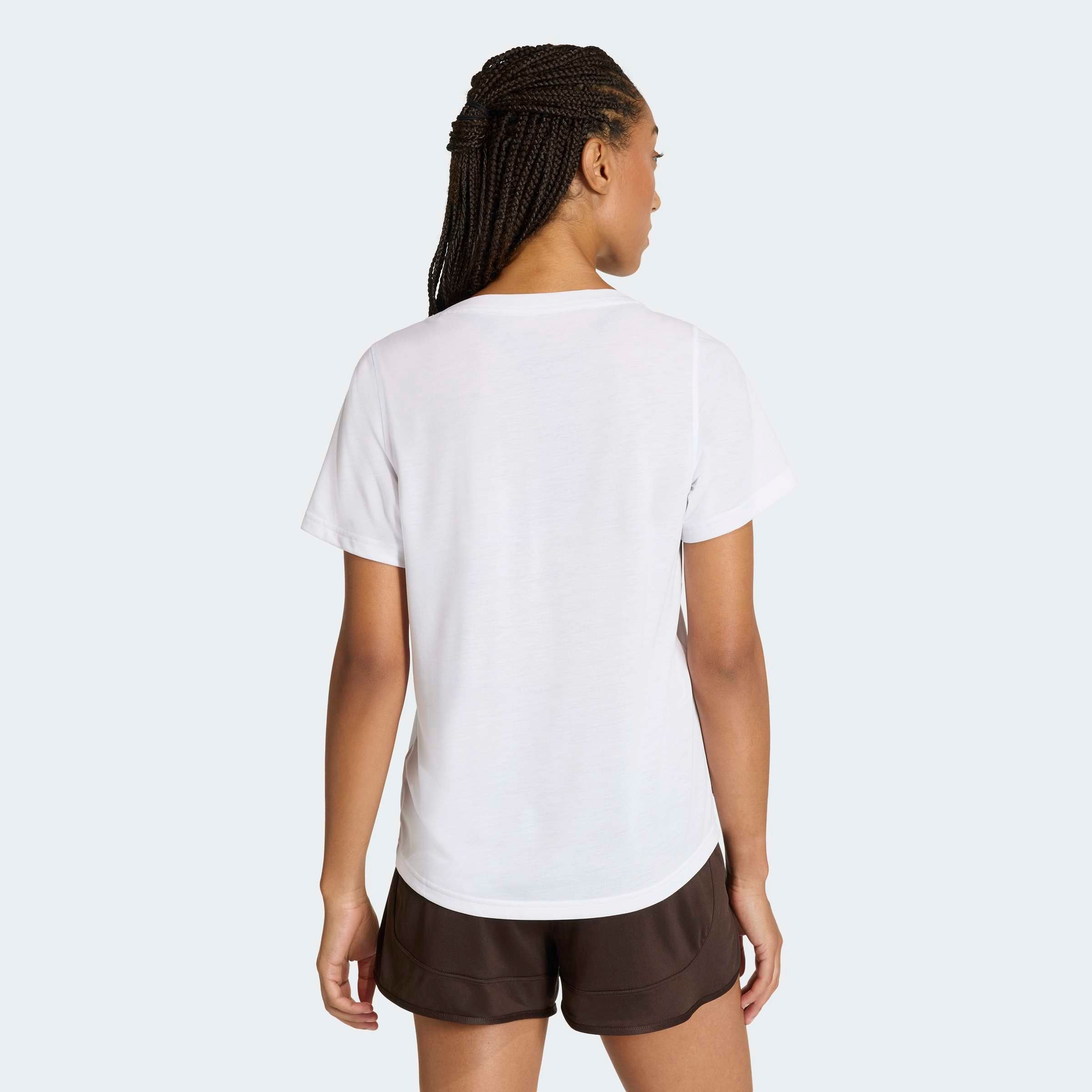 adidas Performance T-shirt »WORKOUT ESSENTIALS MIT TIEFEM AUSSCHNITT« pour un look sportif au quotidien et à l'entraînement, sans fermeture