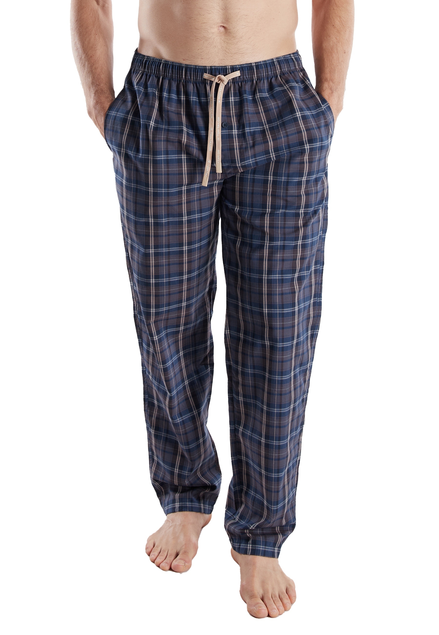 TOM TAILOR Pyjamahose »Milos«  mit elastischem Bund, Kordelzug, kariert