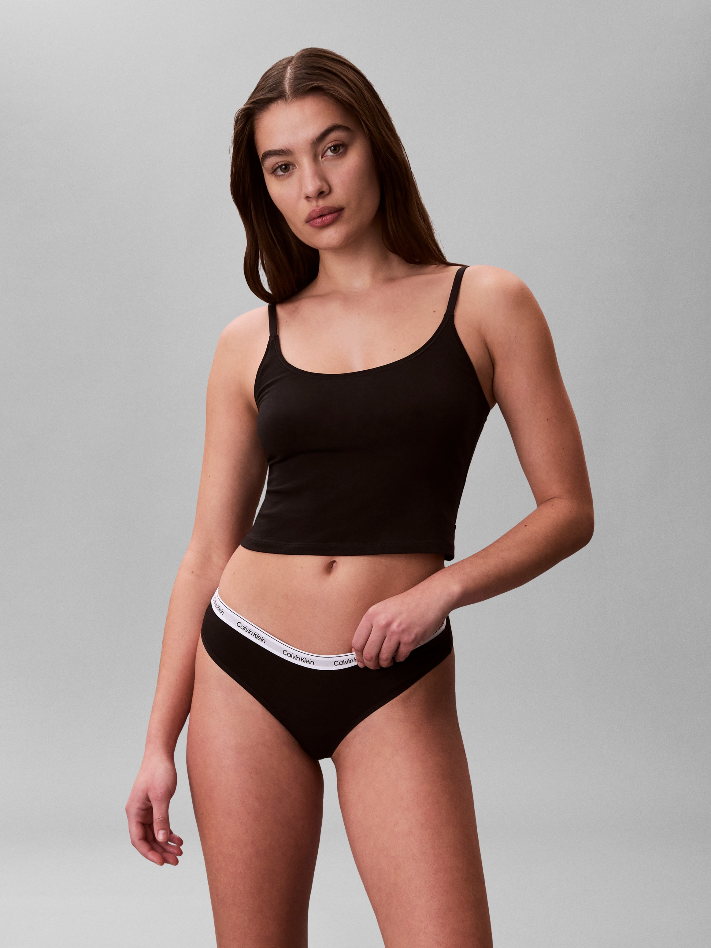 Calvin Klein Underwear Slip brésilien Paquet, pack de 3, 3 cuis coupe ajustée avec ceinture élastique