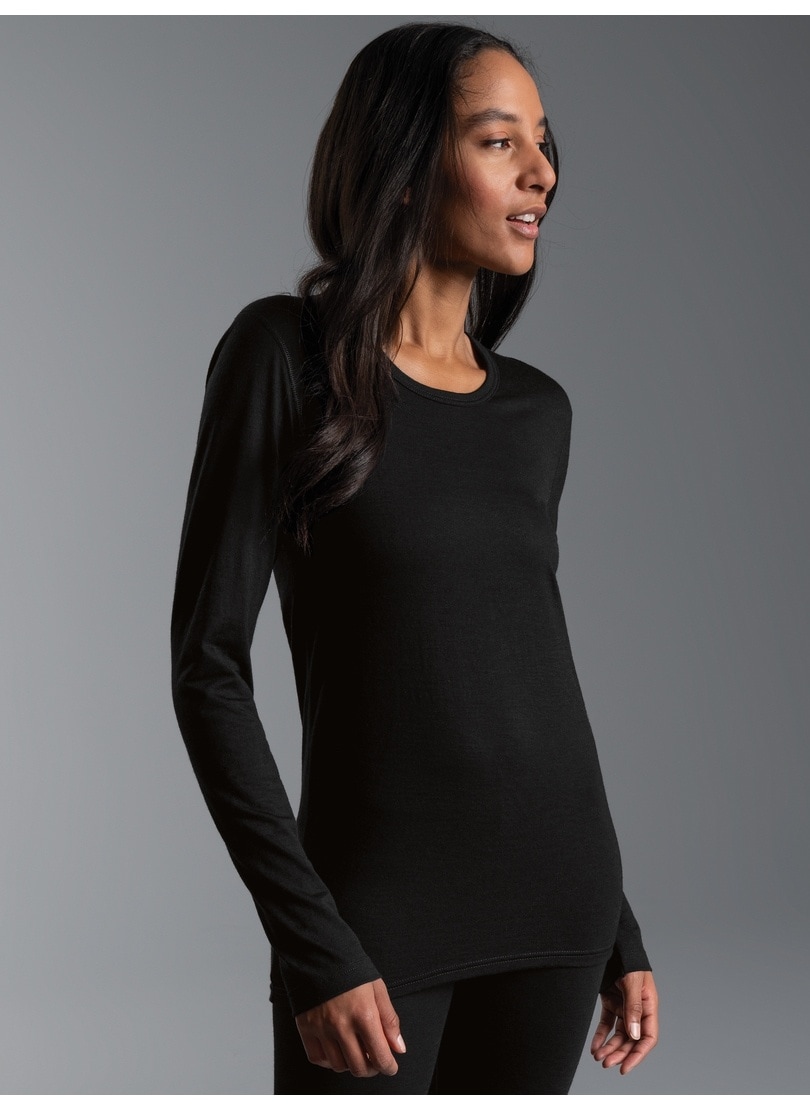 Trigema Longsleeve »TRIGEMA Sportshirt aus Merinowolle« 1 Stk.