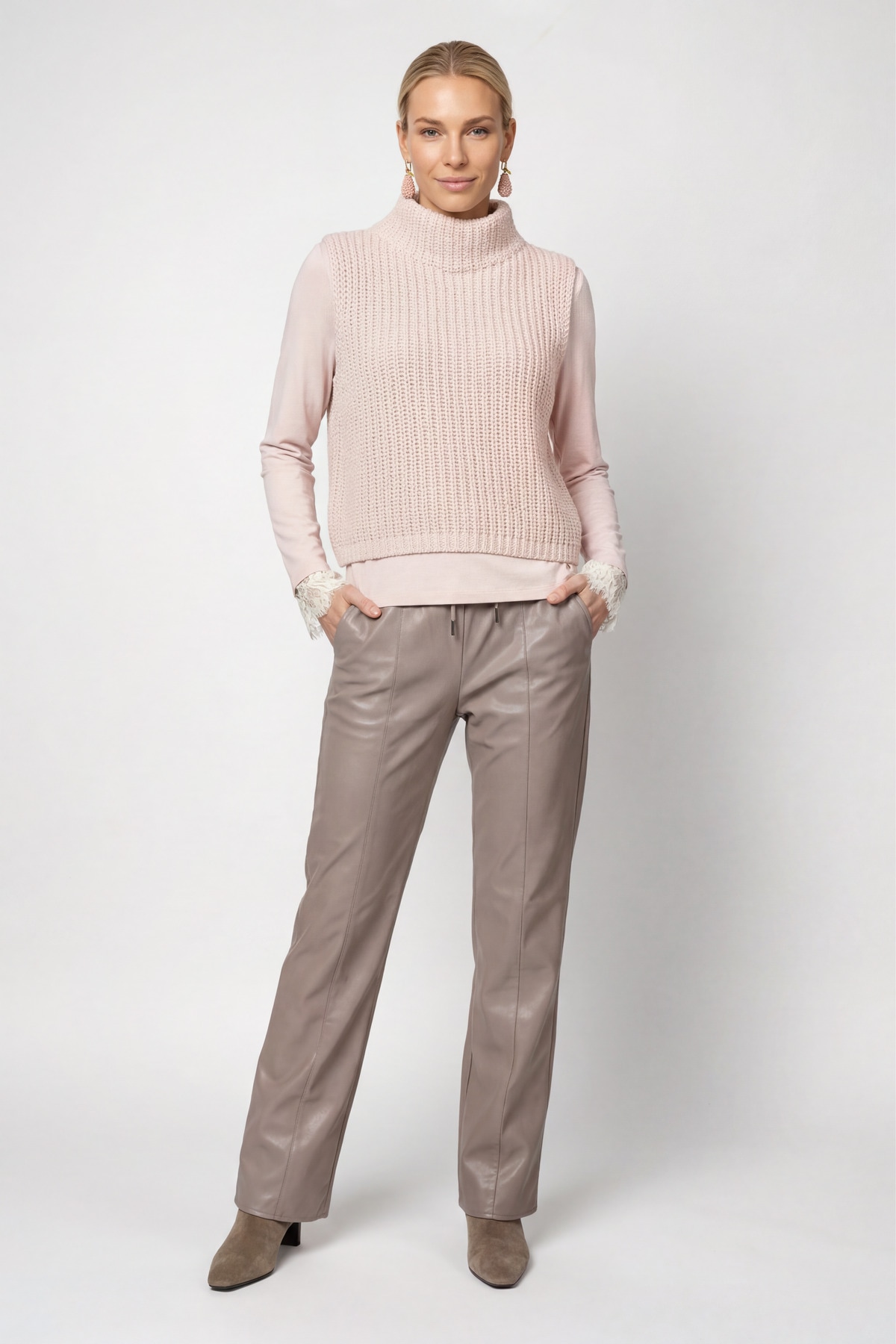 Monari Pullunder »Pullunder Basic Chenille« Regular fit mit Stehkragen