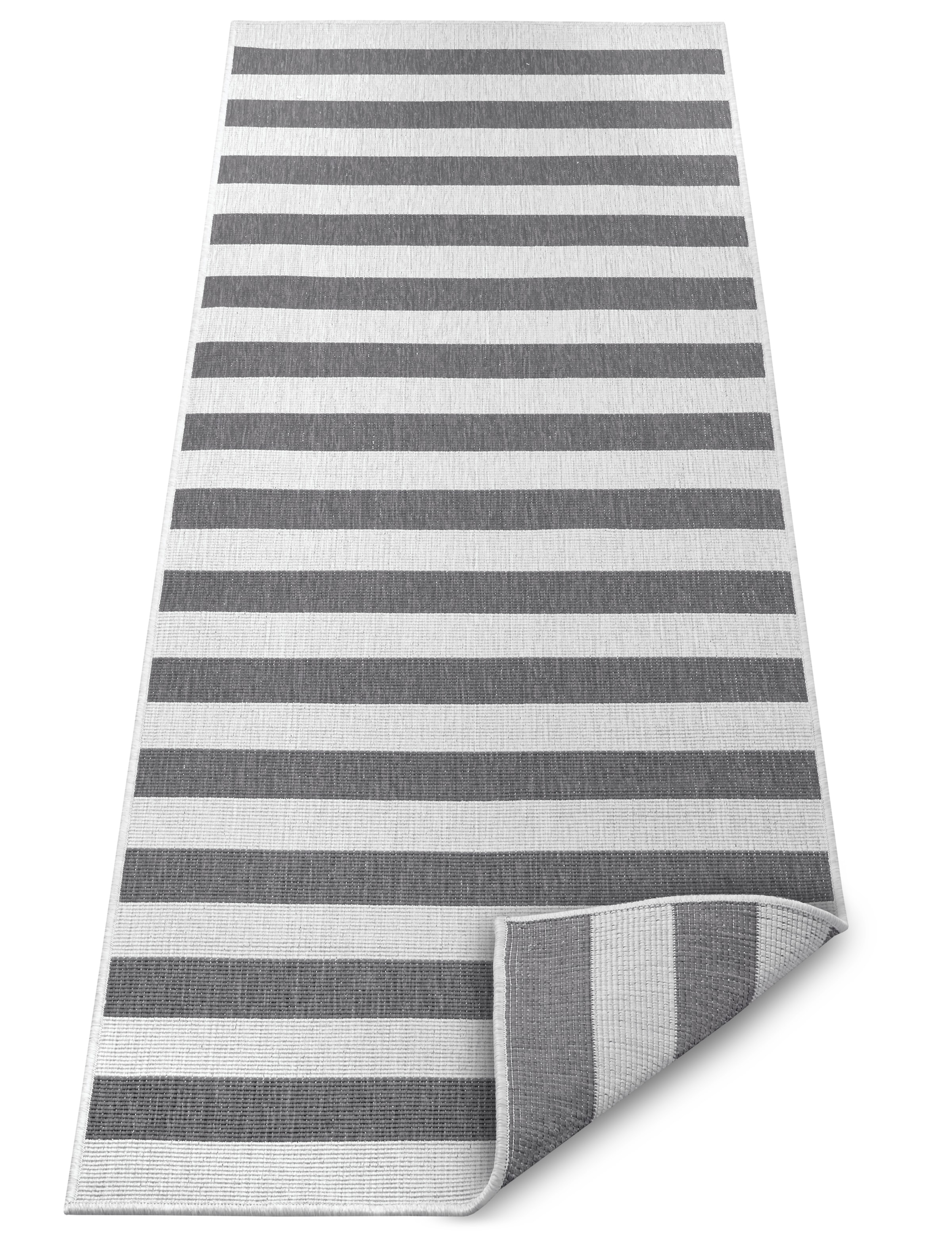my home Läufer »Alan Wendeteppich« rechteckig 5 mm Höhe Beidseitig nutzbar, Streifen, Scandi, wetterfest, für In- und Outdoor