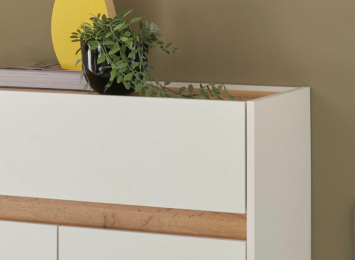 Home affaire Armoire à chaussures »City/Giron, modernes Schuhregal, Schrank für 16 Schuhe, Schuhkommode« eine Schublade und vier Schuhfächer, viel Stauraum, 93 cm breit