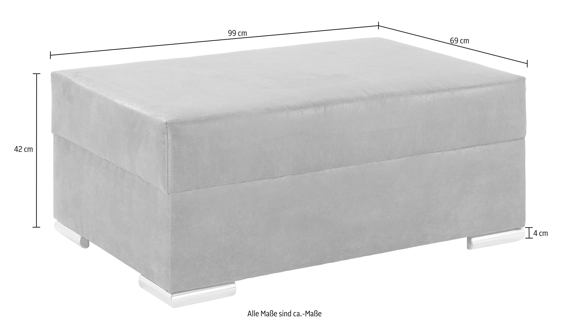 COLLECTION AB Tabouret »John, B: 100 cm« optional Federkernpolsterung