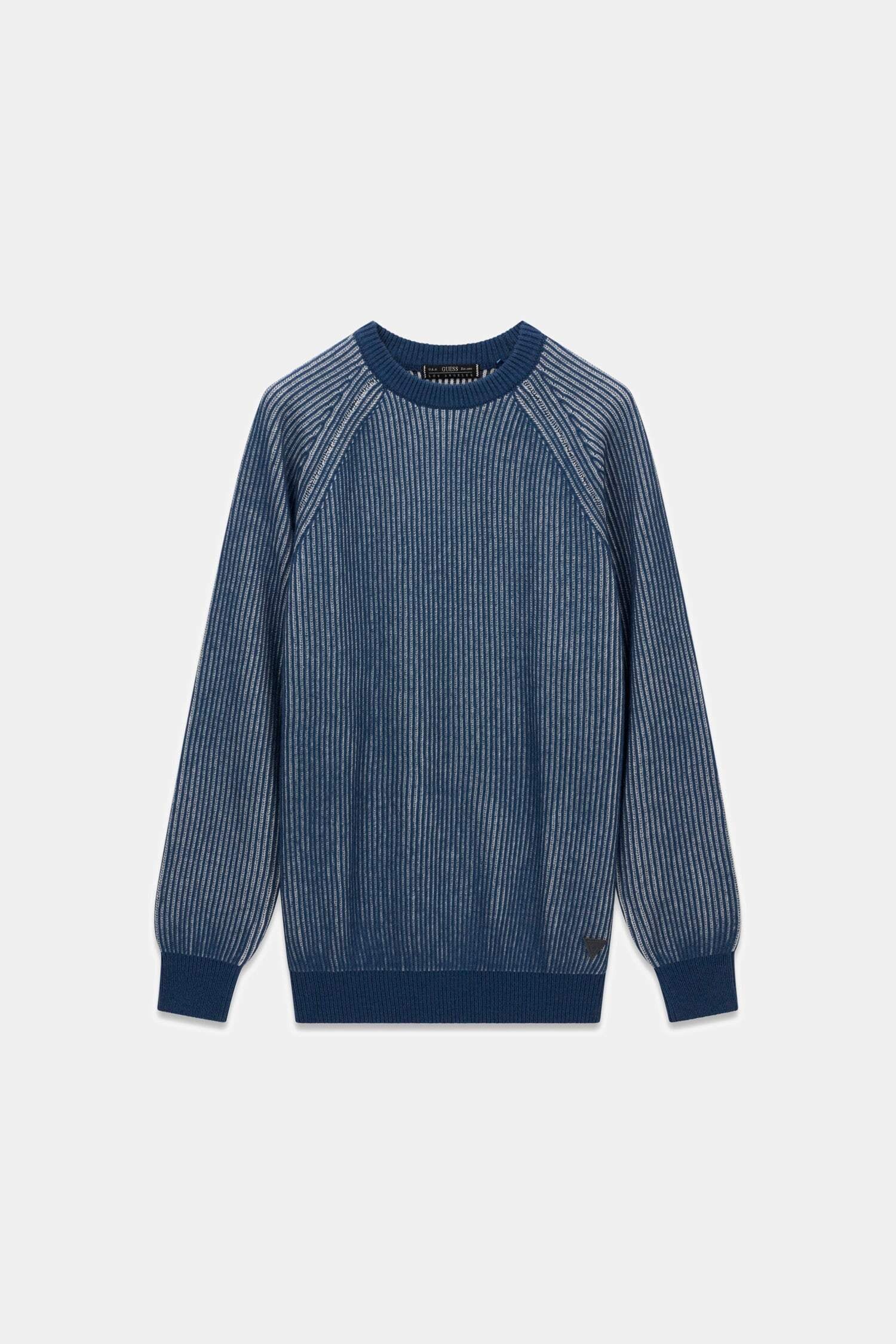 Guess Pull en tricot »NIRO VANISÃˆ STRIPES« mit Wolle, Rundhalsausschnitt, Regular Fit