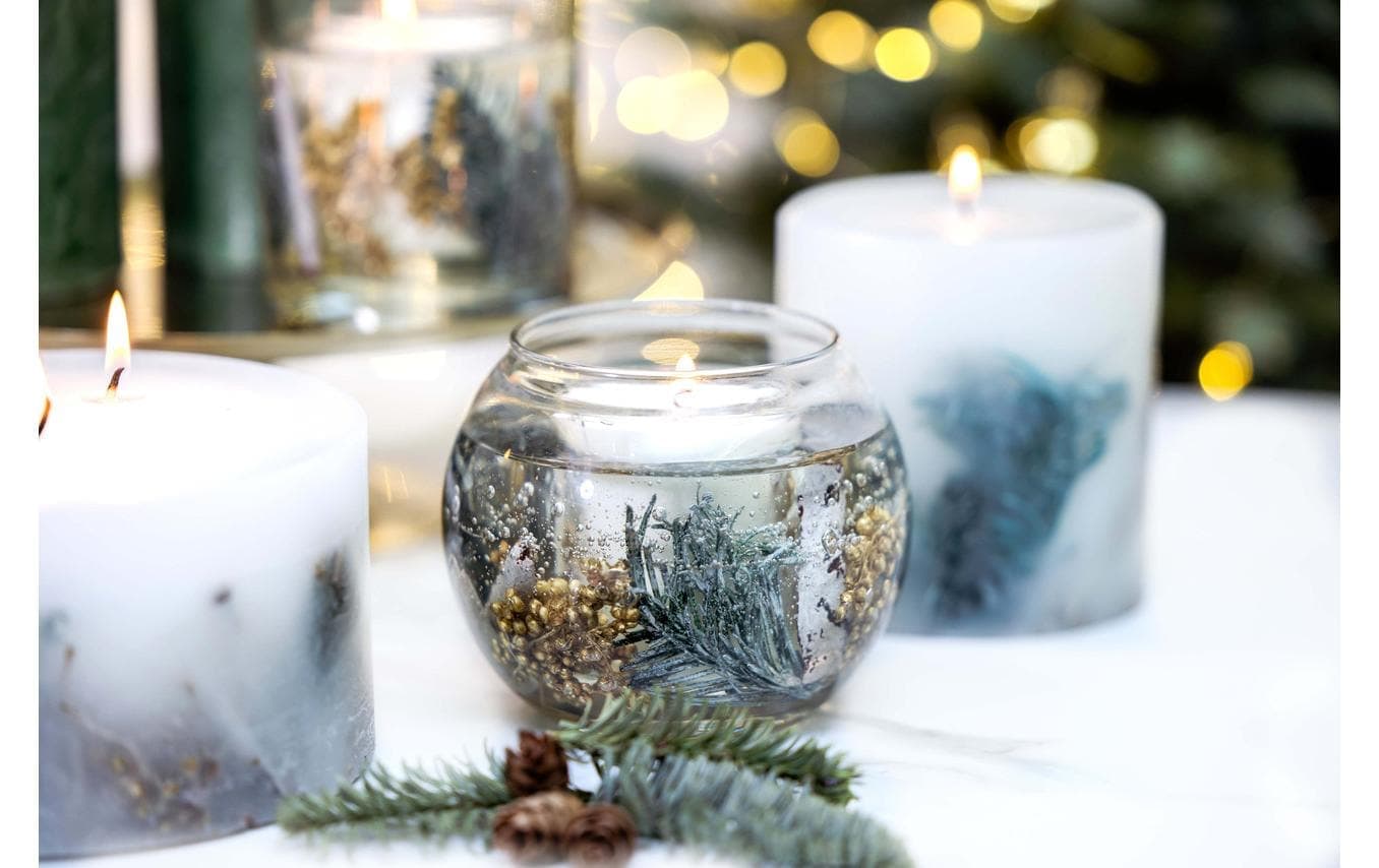 Stoneglow Bougie parfumée »Frosted Wood rund«