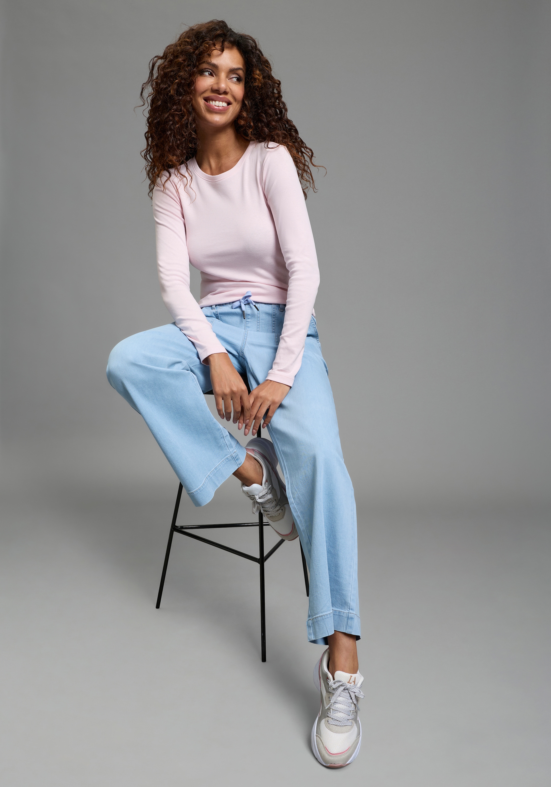 KangaROOS Jeans large weite Beinweite, normale Leibhöhe, knöchellanger Schnitt