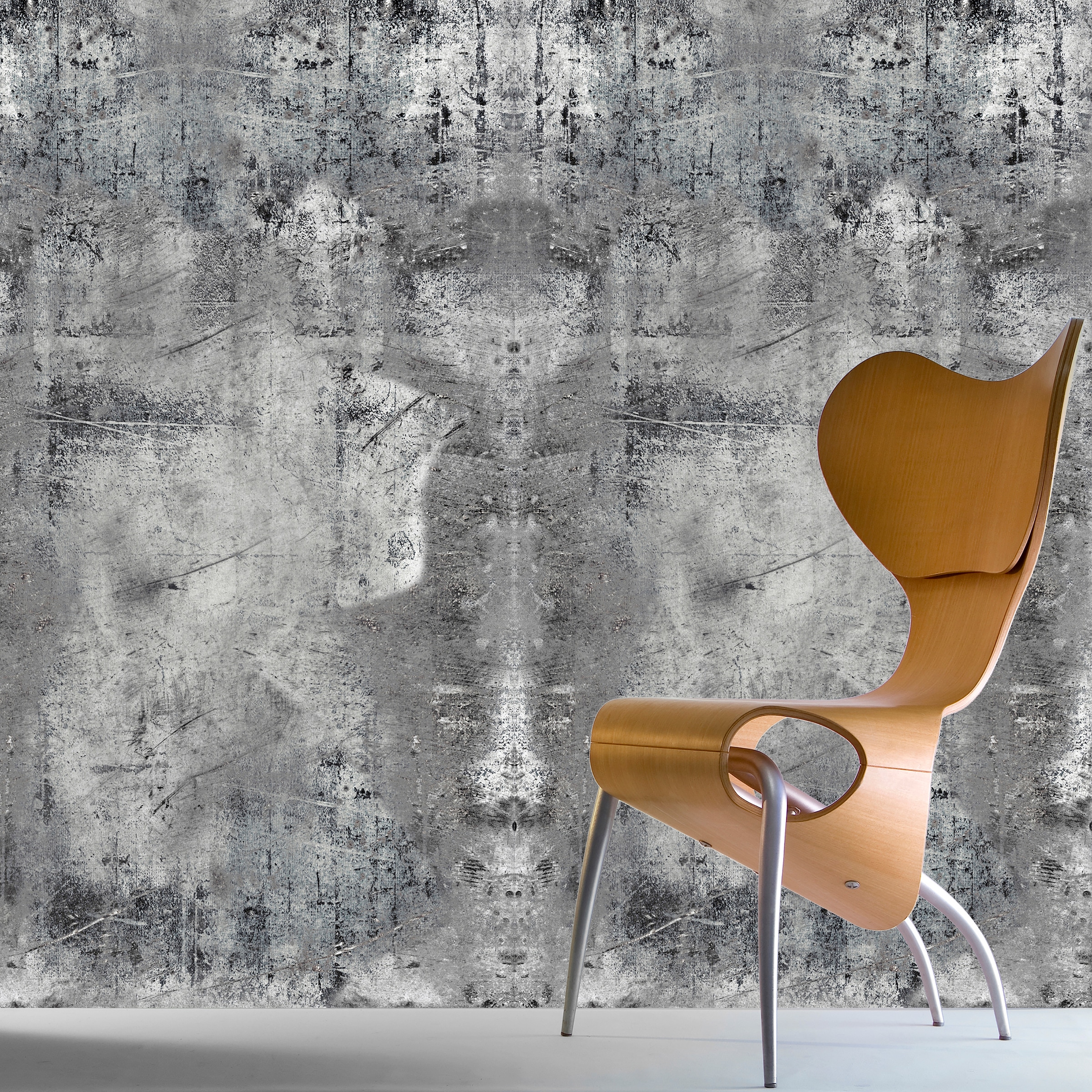 queence Papier peint vinyle »Grunge« Aspect pierre | Effets d'abrasion | couleurs unies | faire le ménage | imprimé | minimaliste 90x250cm, selbstklebend, kinderleichte Anbringung, , Sticker