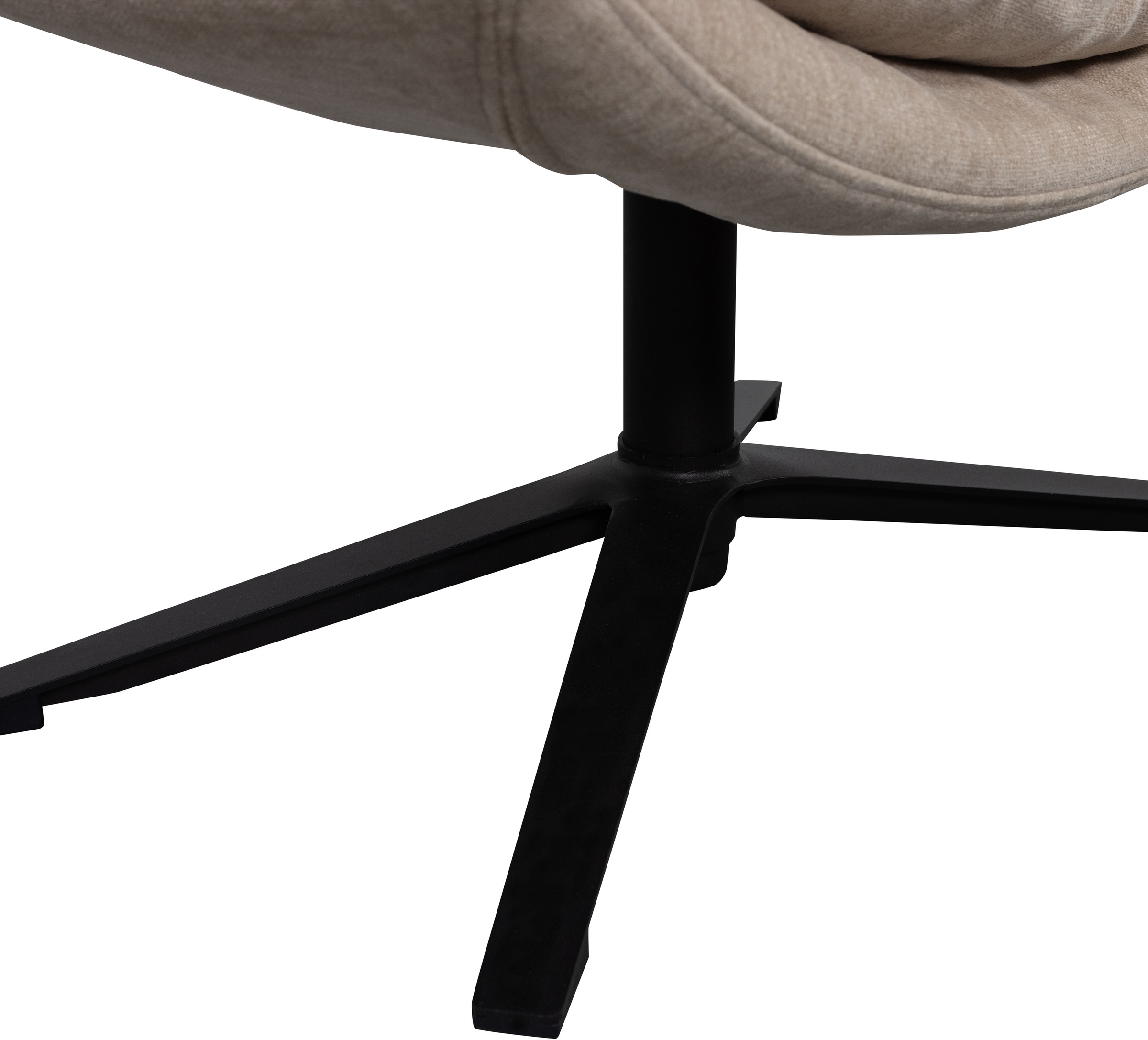 WOOOD Drehsessel »Kube mit Drehmechanismus inkl. Hocker B 74 x T 89 x H 100 cm« Hohe Verschleissfestigkeit, Newt-Chenillebezug, Tragkraft 120 kg