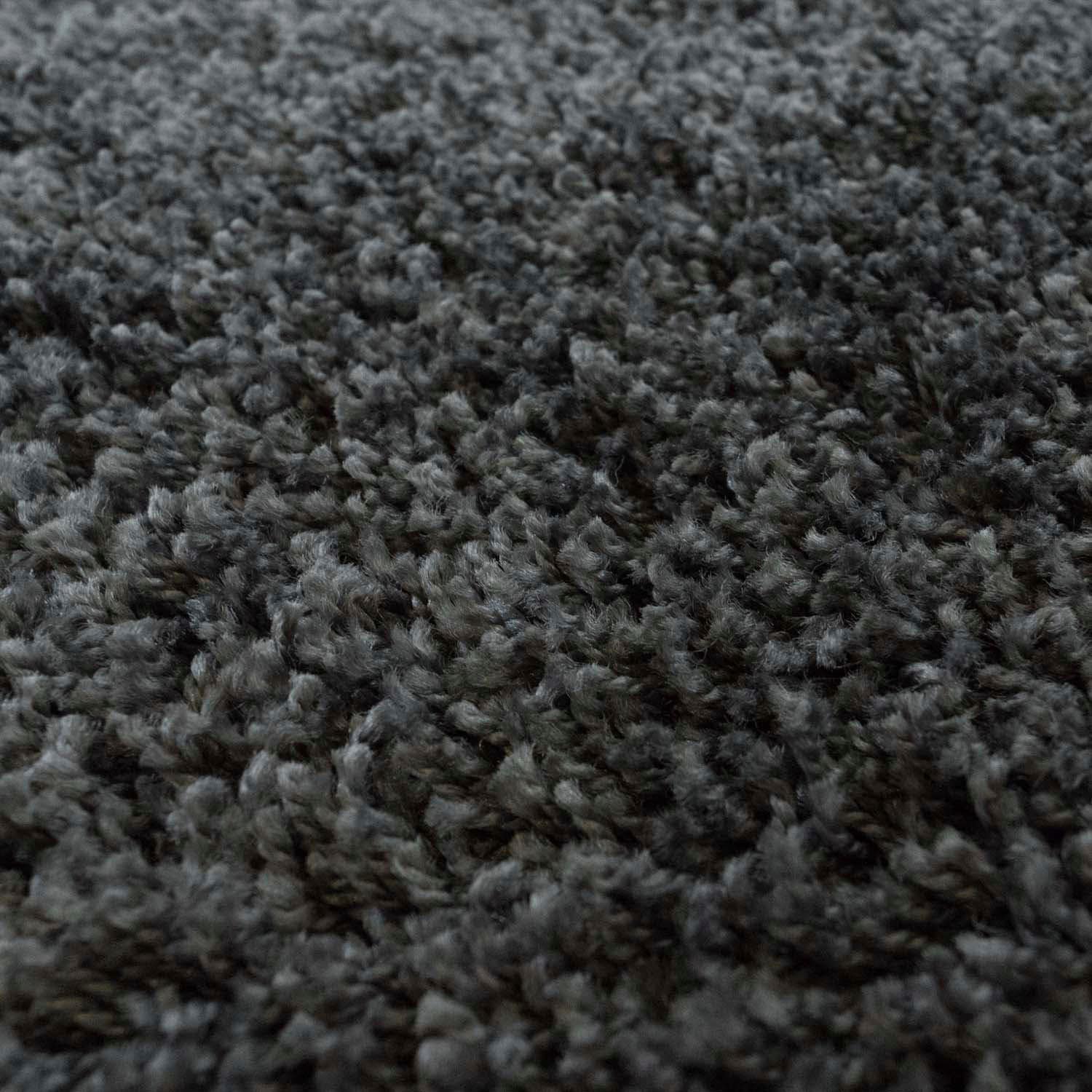 Carpet City Bettumrandung »Shaggi uni 500« Höhe 30 mm 3 Stk. tlg. Shaggy Bettvorleger, Uni-Farben, Läuferset Langflor, Weich