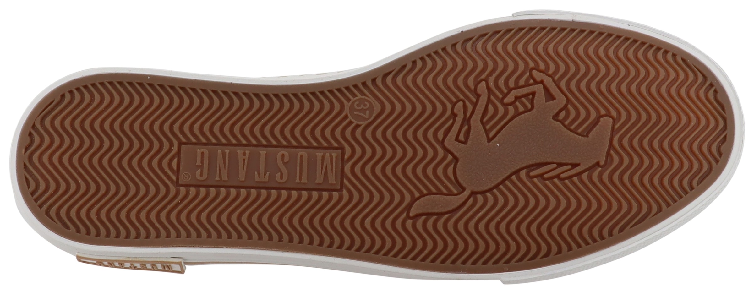 Mustang Shoes Baskets slip-on »Magdalena«  Mocassin, chaussure basse avec garniture contrastée et inscriptions logo