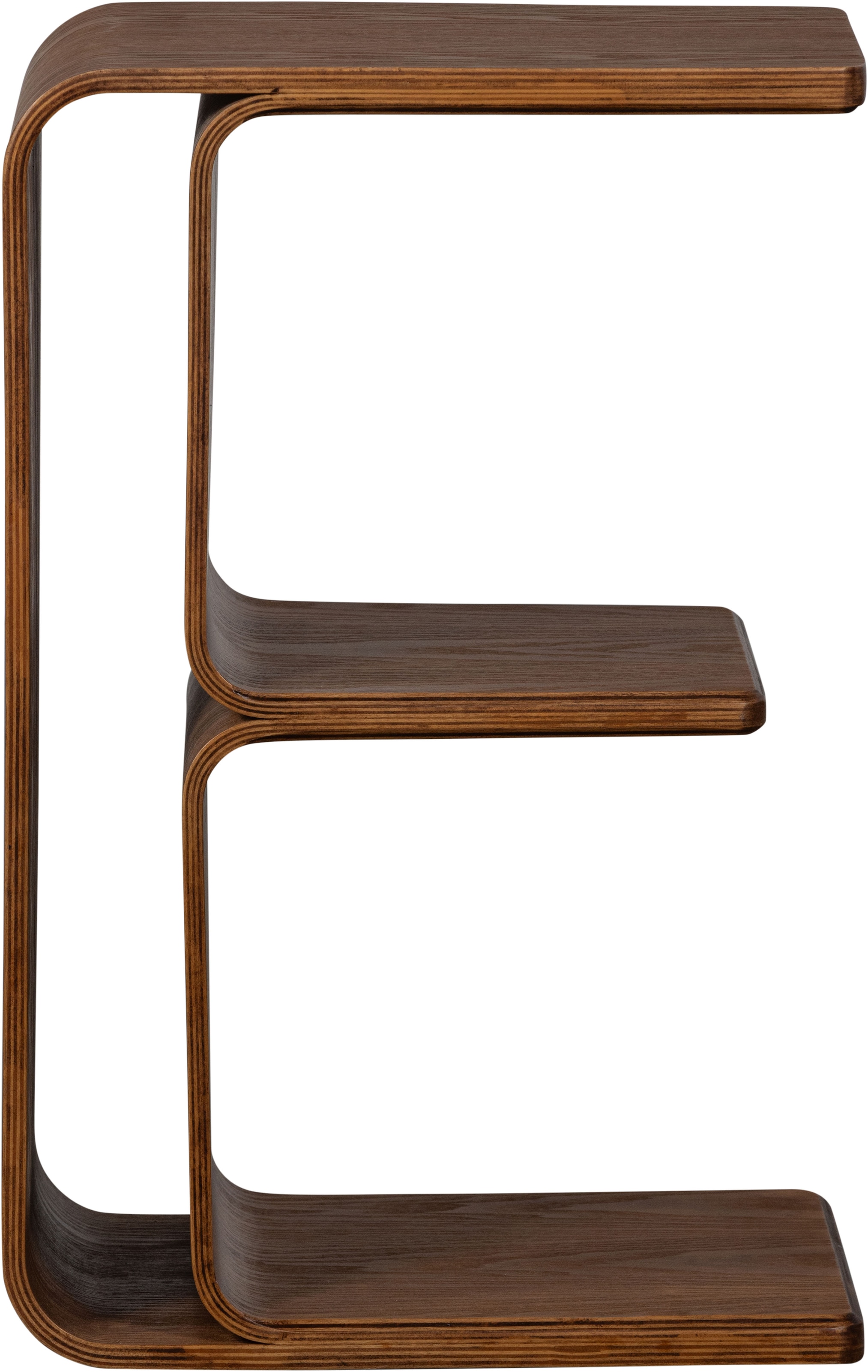 WOOOD Beistelltisch »Frey Plywood mit abgerundeten Ecken multifunktional H40 x B60 x T32 cm« Tragkraft 150 kg, auch seitlich aufstellbar, vollständig montiert