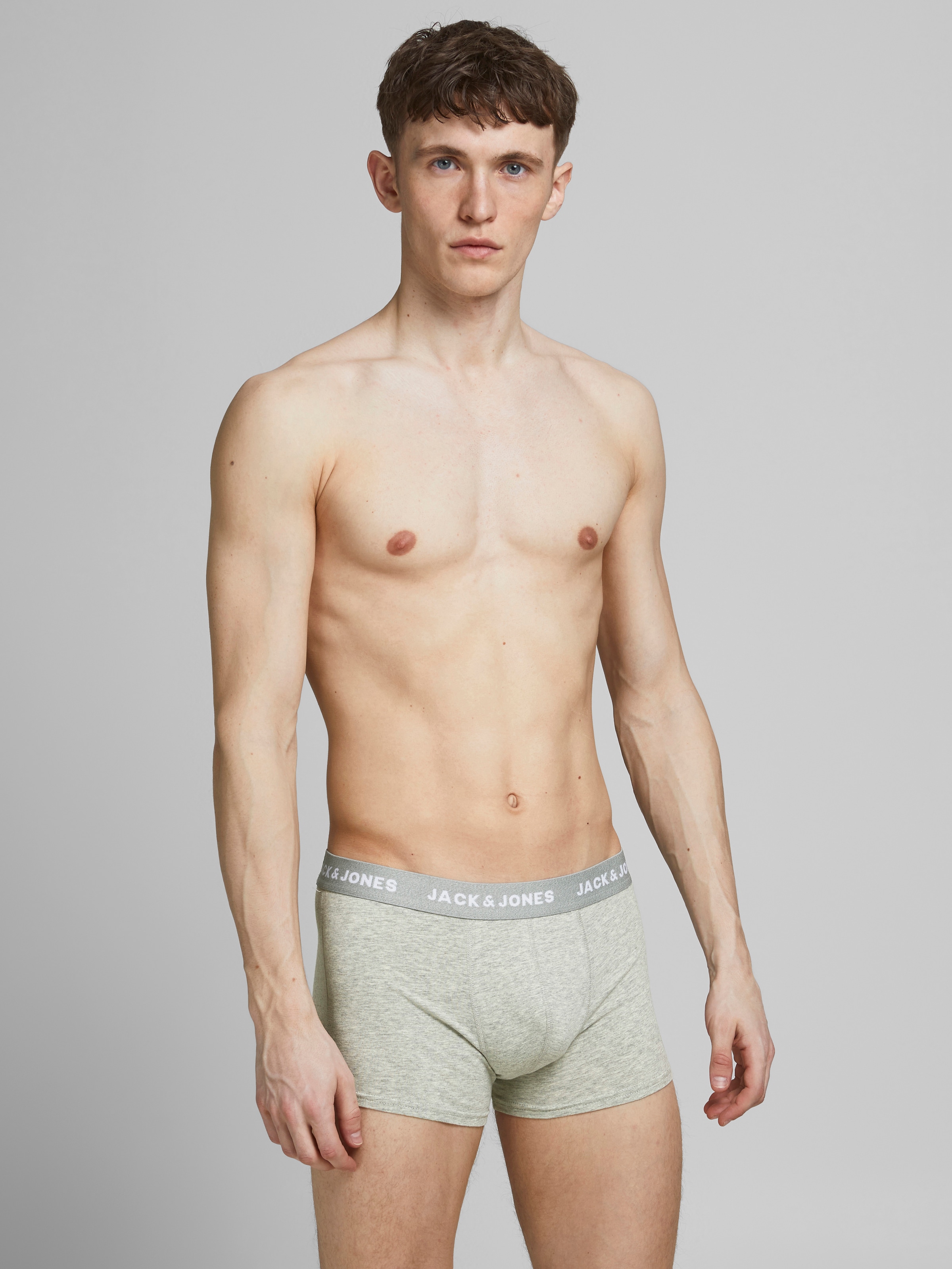 Jack & Jones Tronc »JACSOLID   Stretchkomfort, elastisch, bequem mit sportlichem Look« Packung, 12 cuis bedruckt, modisch, eng anliegend, Baumwollmischung, Bündchen
