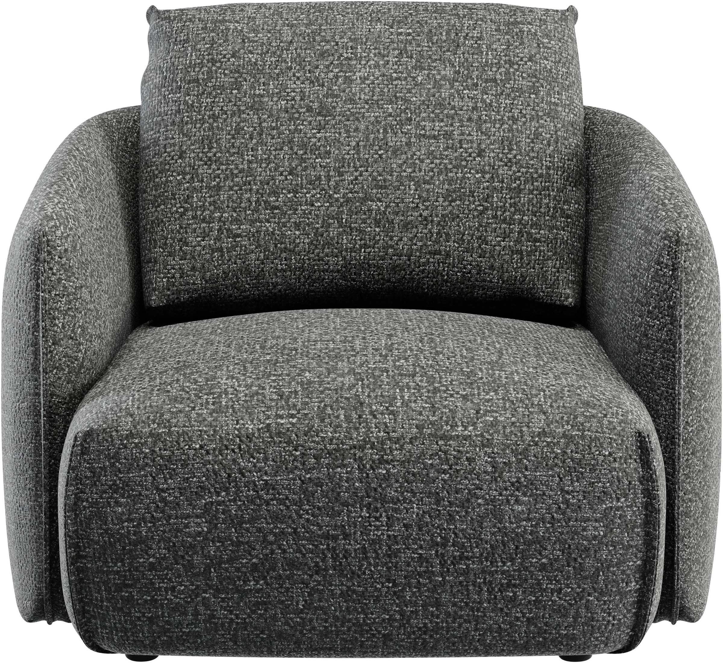 TRENDMANUFAKTUR Fauteuil »Shawn, Loungesessel, Designsessel, elegant geschwungen Armlehnen« forme organique, confortable, avec revêtement de qualité