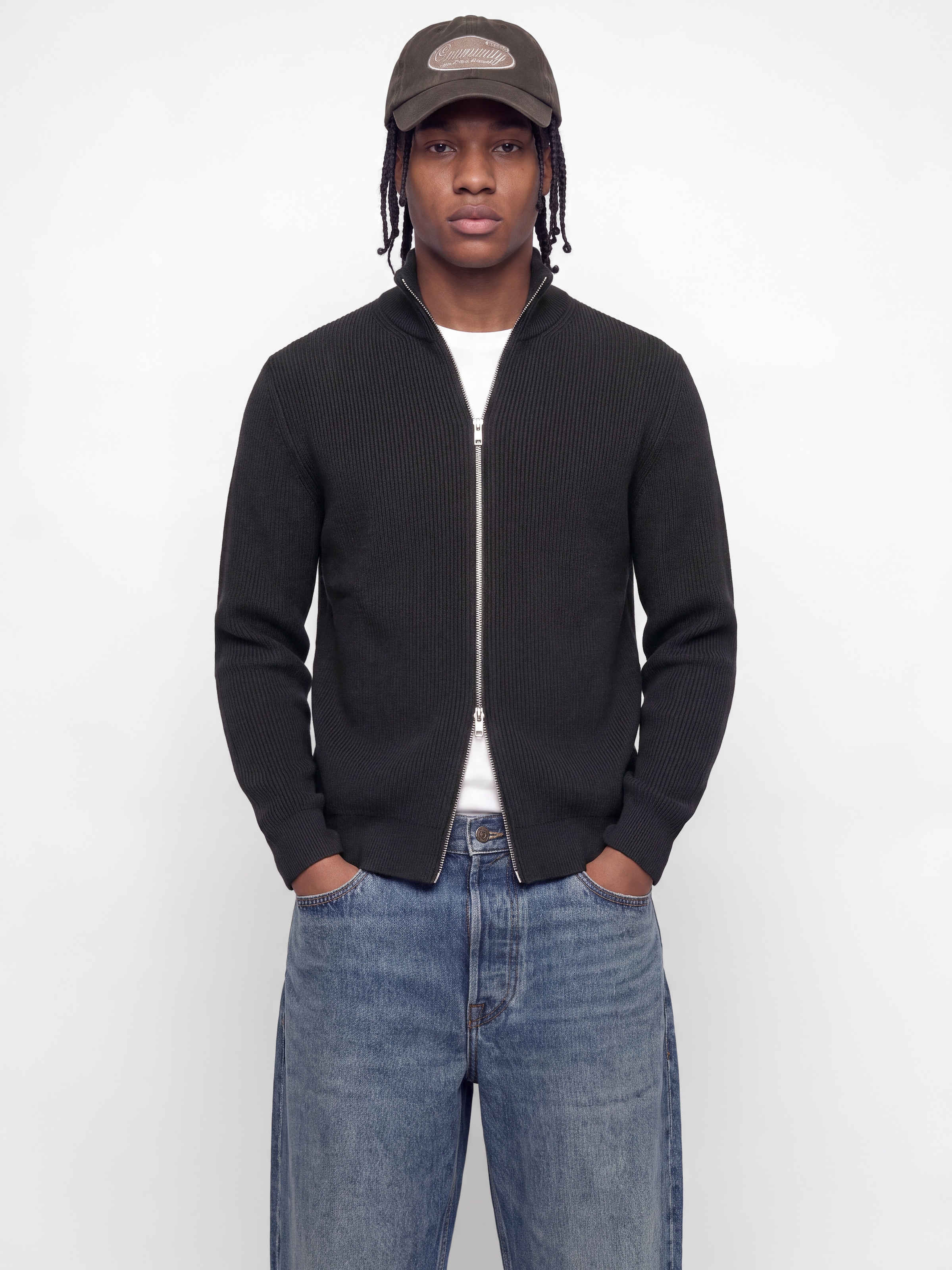 Jack & Jones Strickjacke »JJEPERFECT RIB KNIT FULL ZIP CARDIGAN SN« Baumwollmischung, mit Reissverschluss