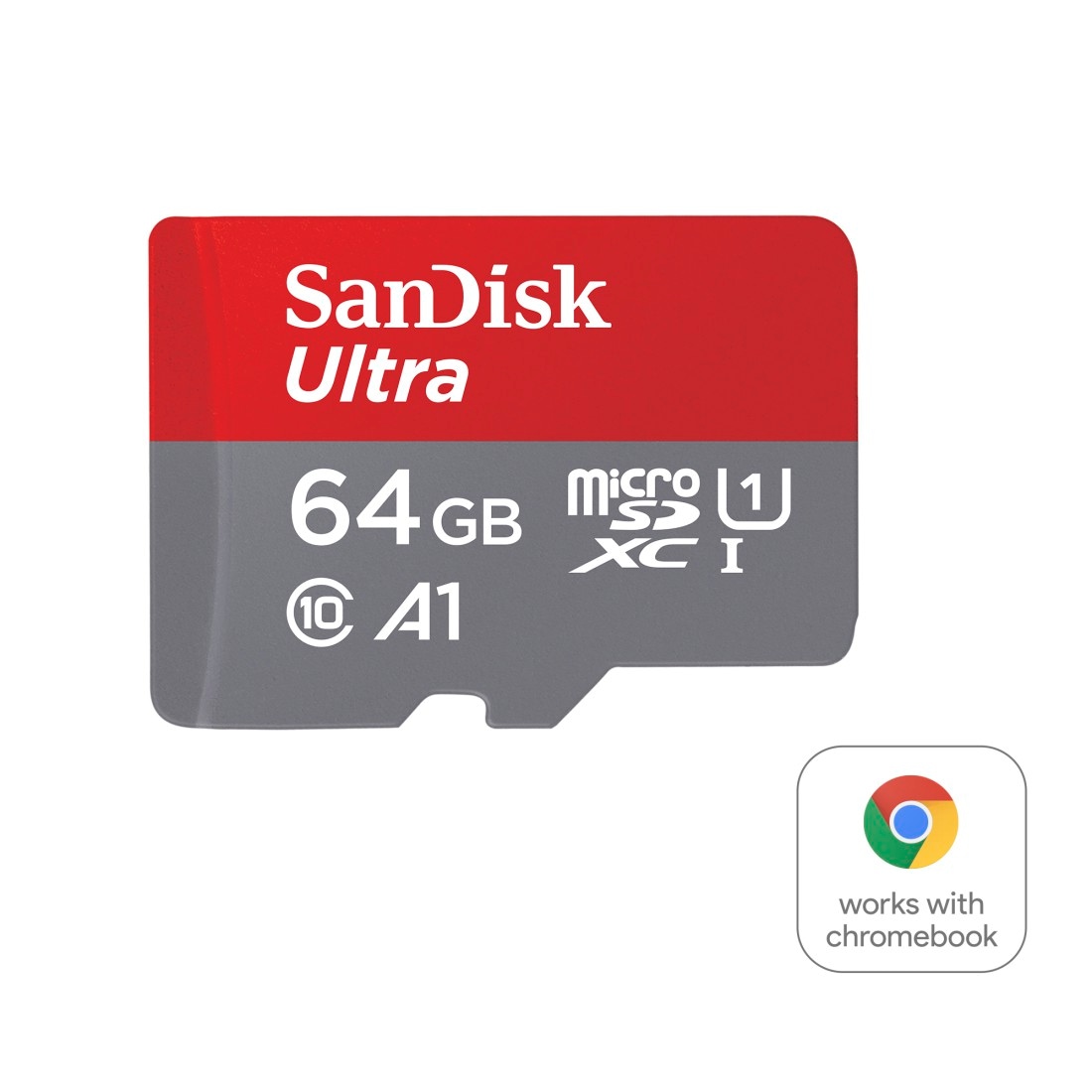 Sandisk Speicherkarte »microSDXC Ultra, + SD-Adapter für Chromebooks« (64 GB Class 10 140 MB/s Lesegeschwindigkeit)