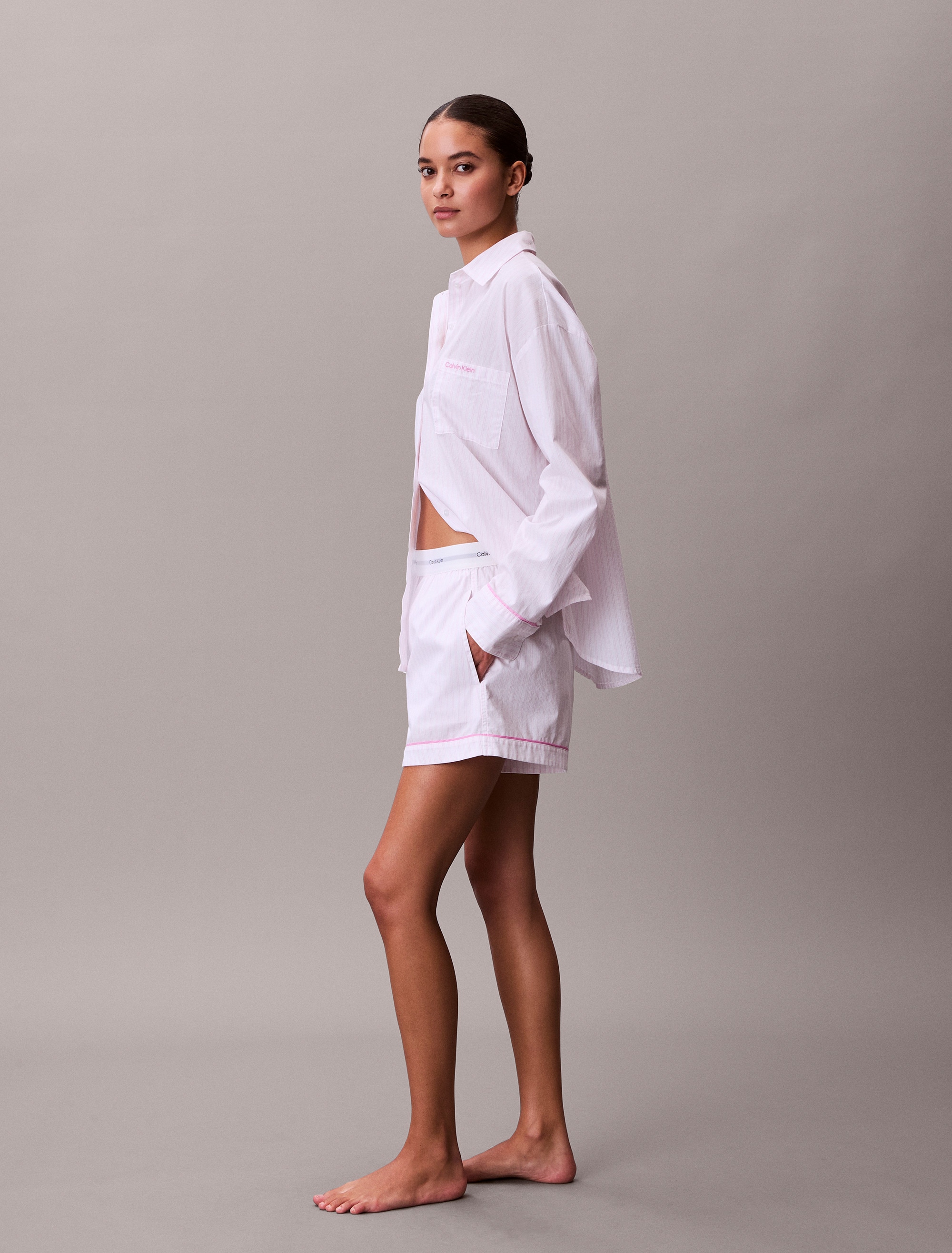 Calvin Klein Underwear Short de nuit »V DAY POPLIN SHORT«  Mit elastischem Bund