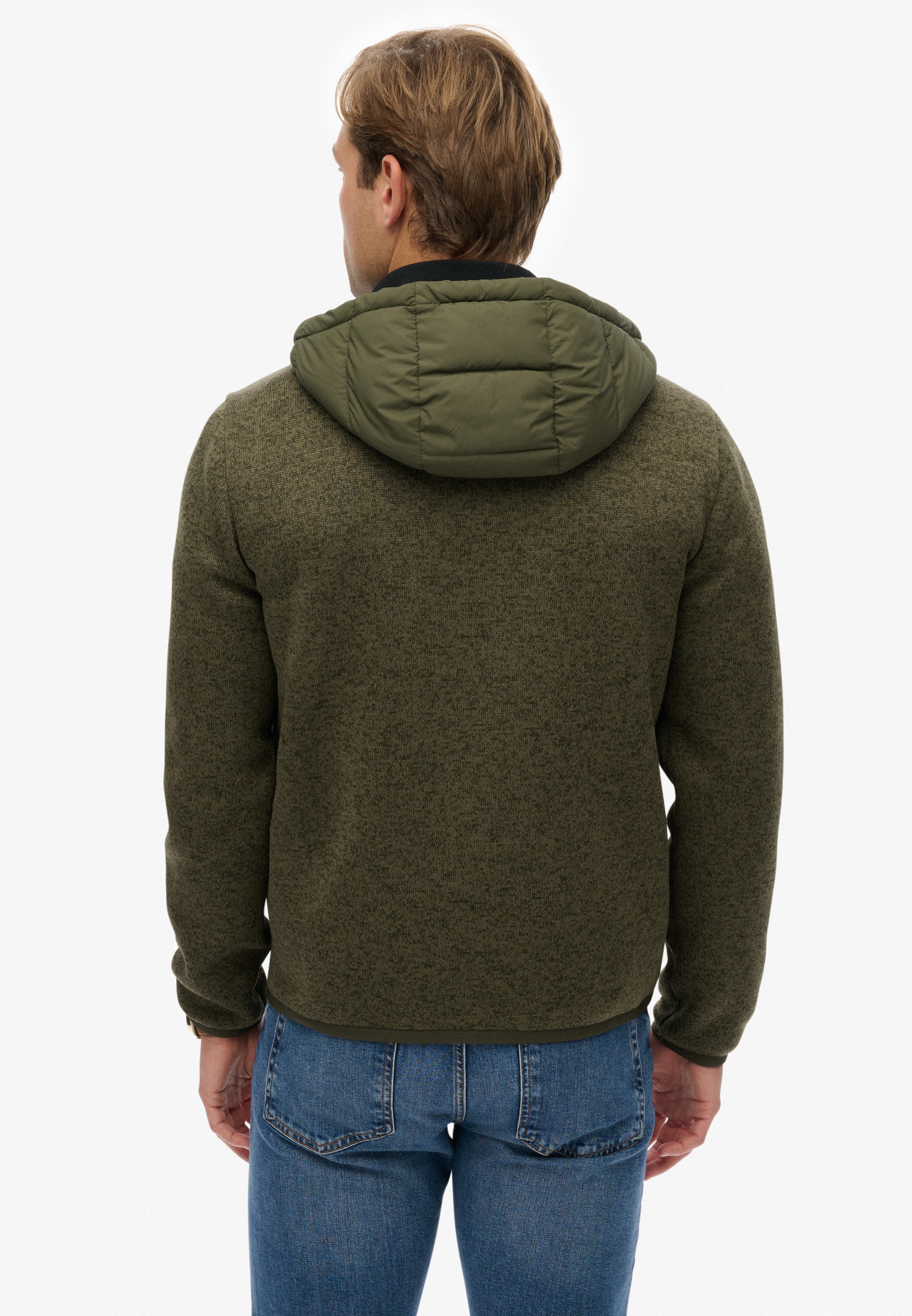 Superdry Veste matelassée »HOODED STORM KNIT HYBRID JKT« mit Kapuze