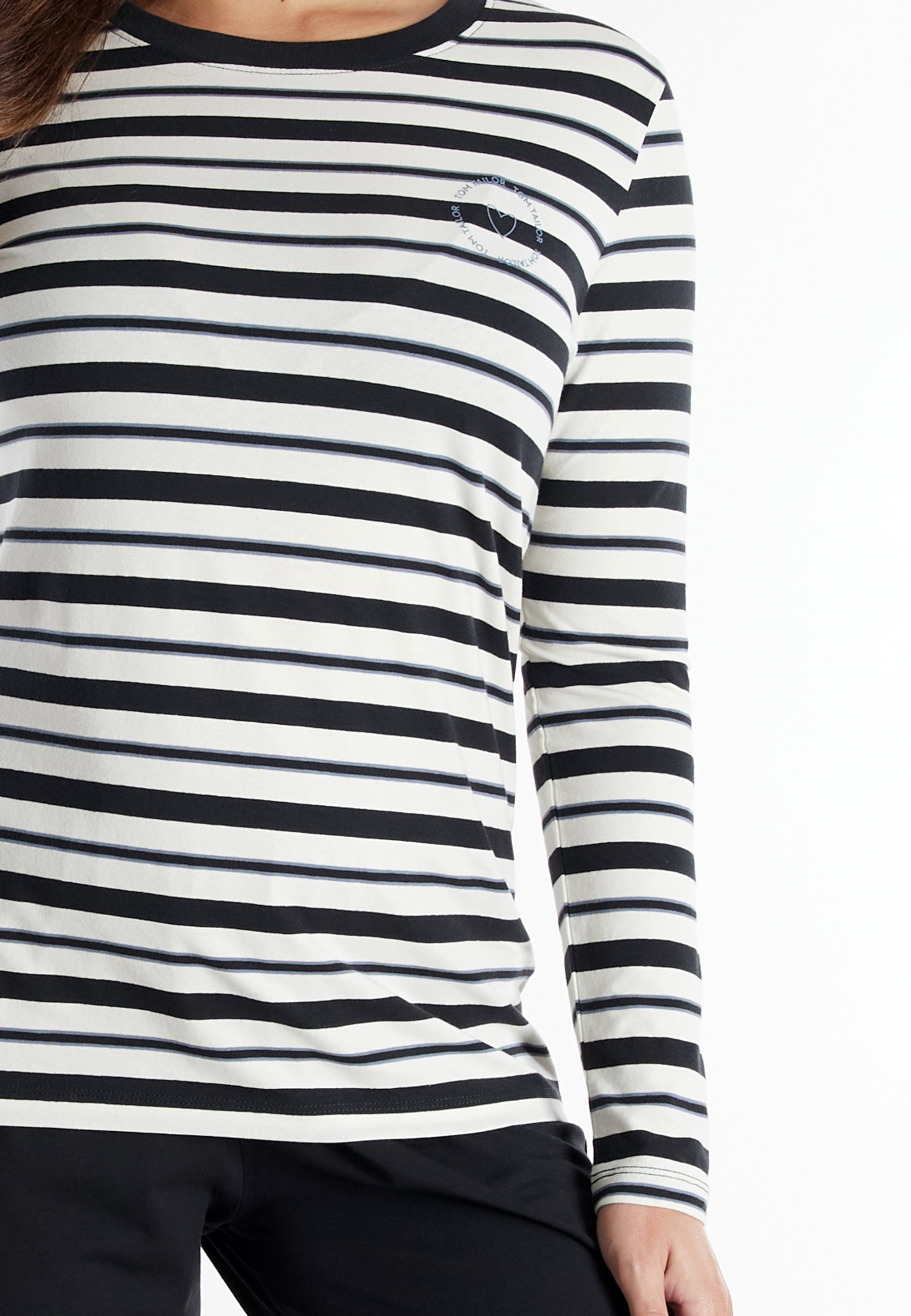 TOM TAILOR Pyjama »Xanthi« mit Rundhalsausschnitt und langen Ärmeln